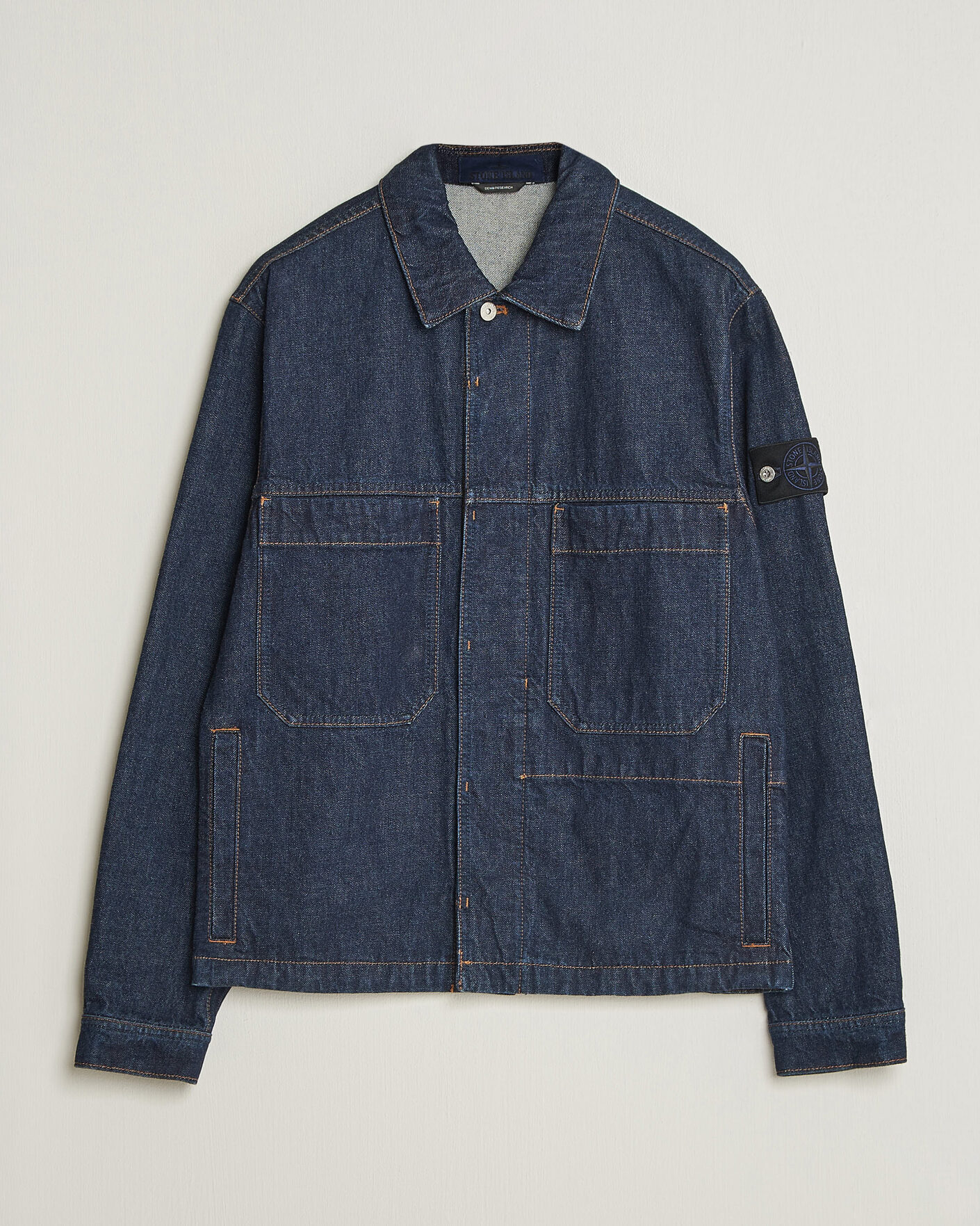 Heren | Jassen | Stone Island | Indigo Denim Coach Jacket Blue Rinse