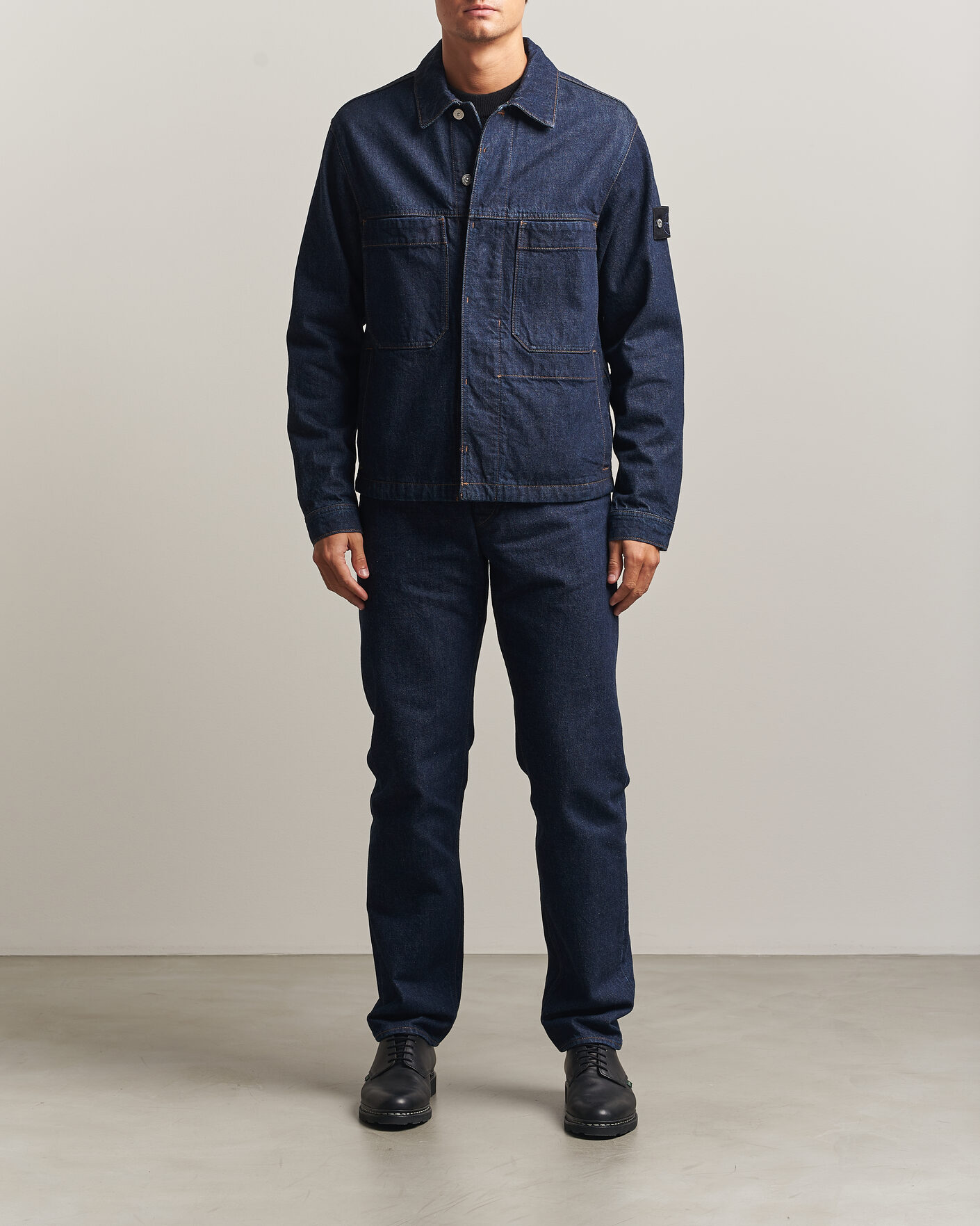 Heren | Jassen | Stone Island | Indigo Denim Coach Jacket Blue Rinse