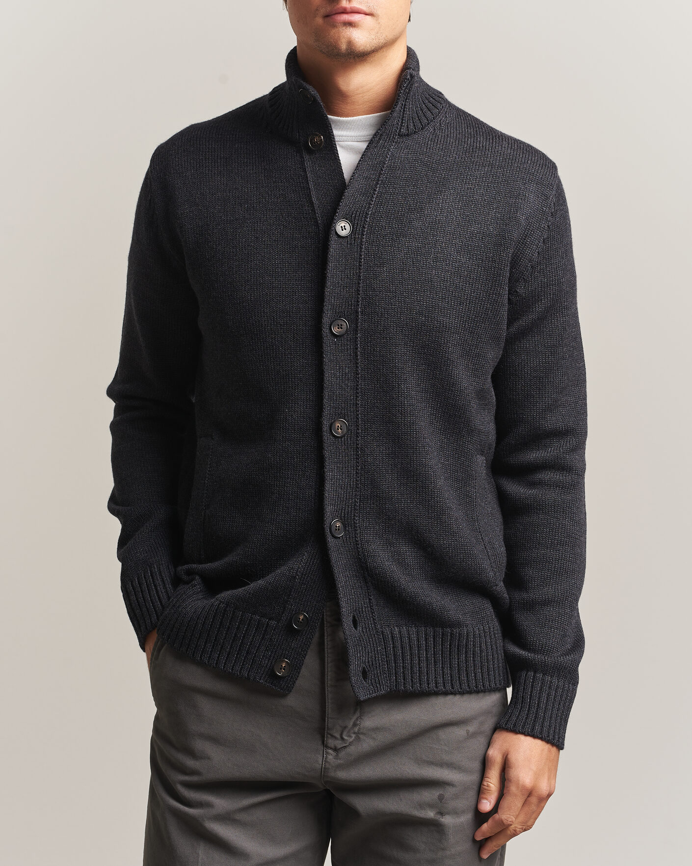 Heren | Truien | Zanone | Virgin Merino Wool Chioto Grey Melange