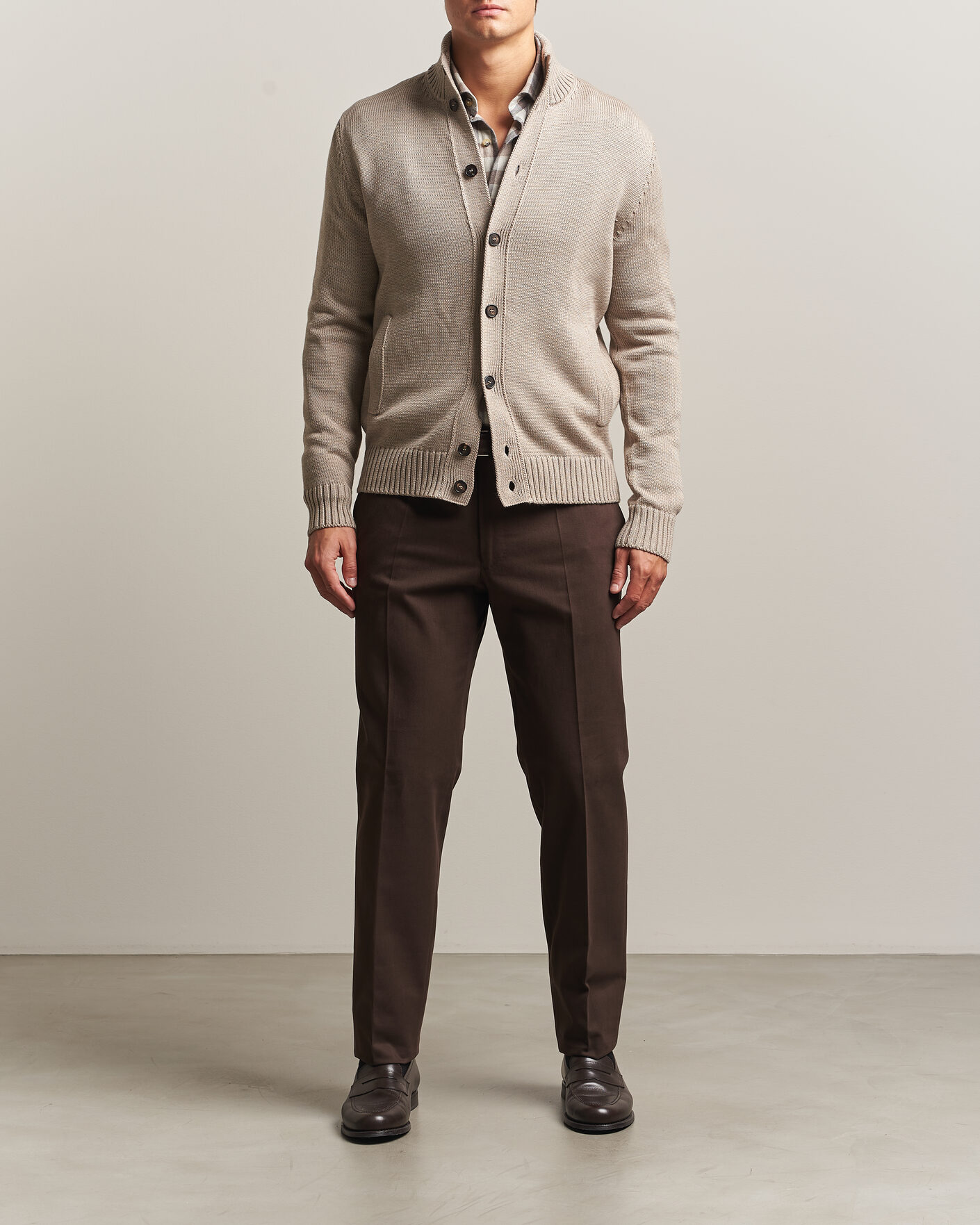 Heren | Truien | Zanone | Virgin Merino Wool Chioto Beige