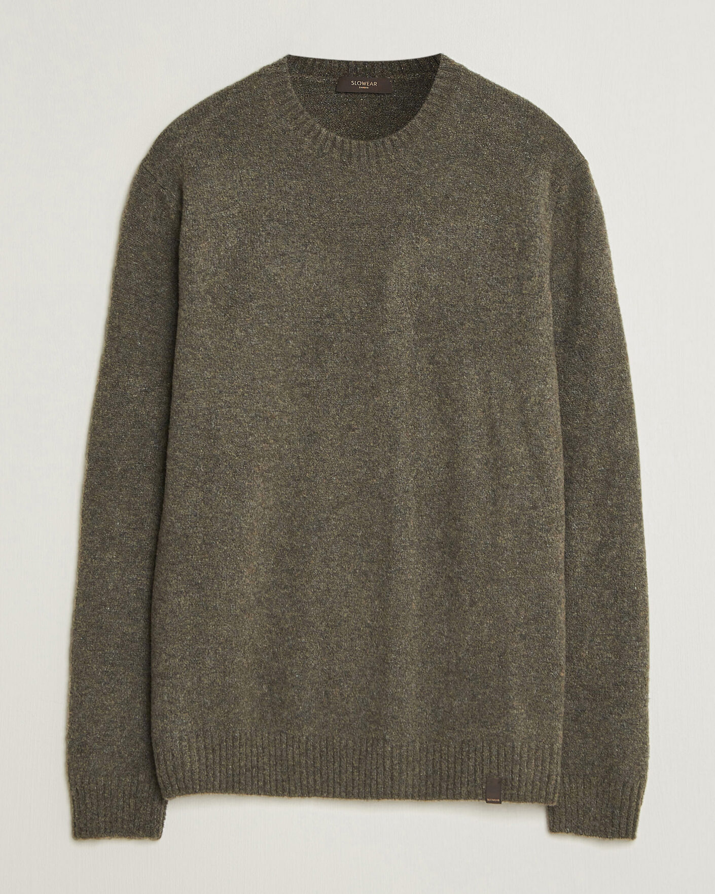 Heren | Truien | Zanone | Wool Boucle Crew Neck Forest Green
