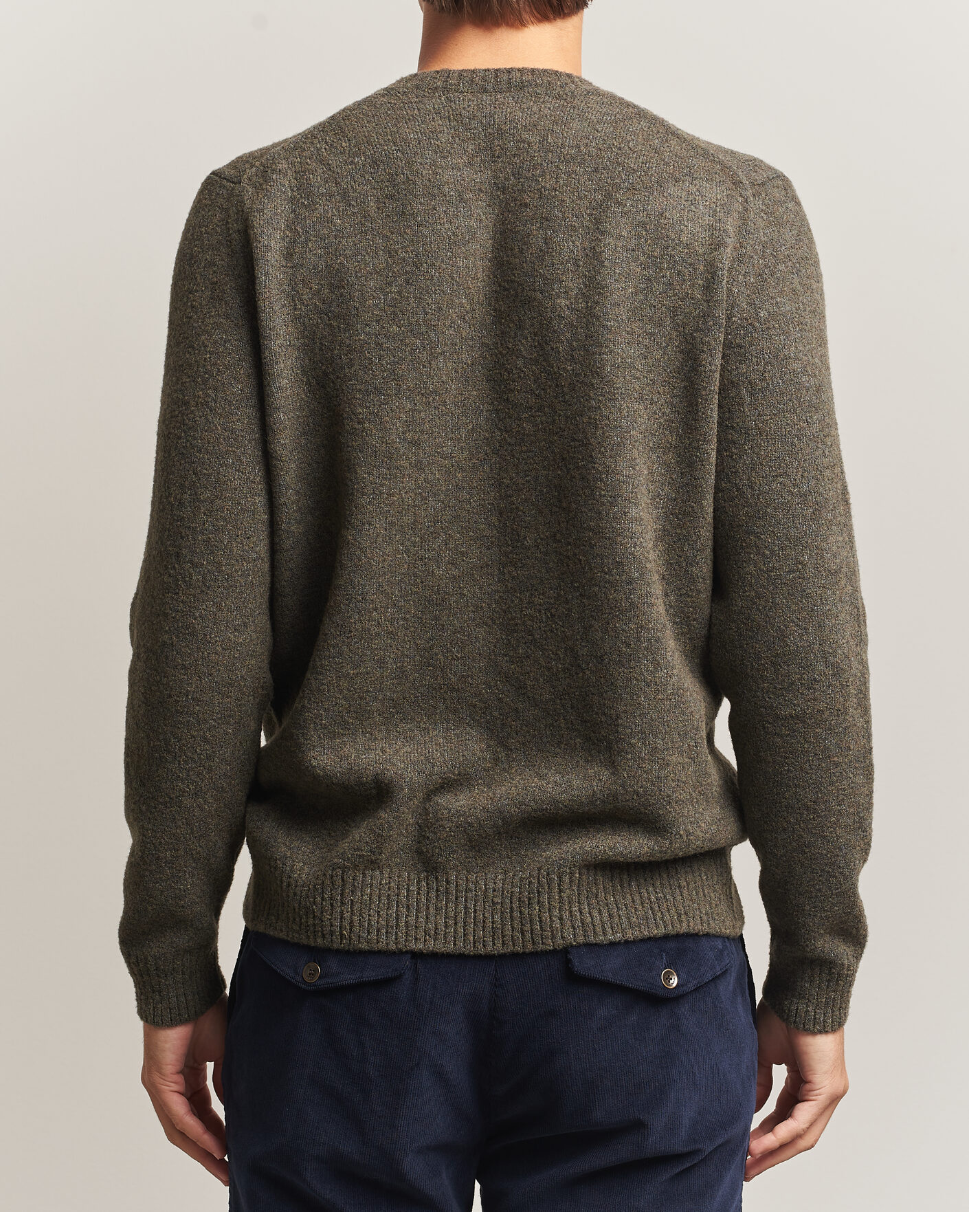 Heren | Truien | Zanone | Wool Boucle Crew Neck Forest Green