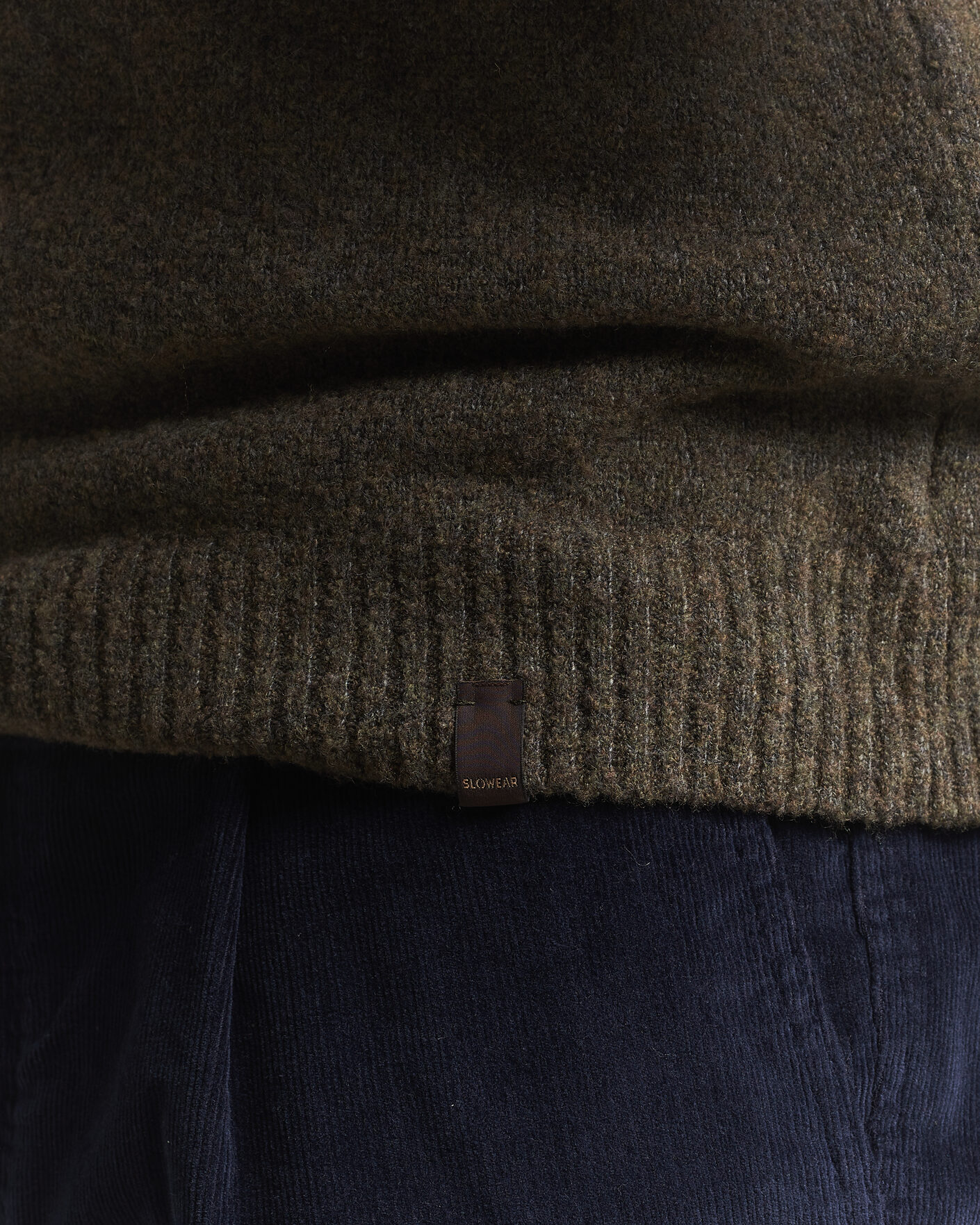 Heren | Truien | Zanone | Wool Boucle Crew Neck Forest Green