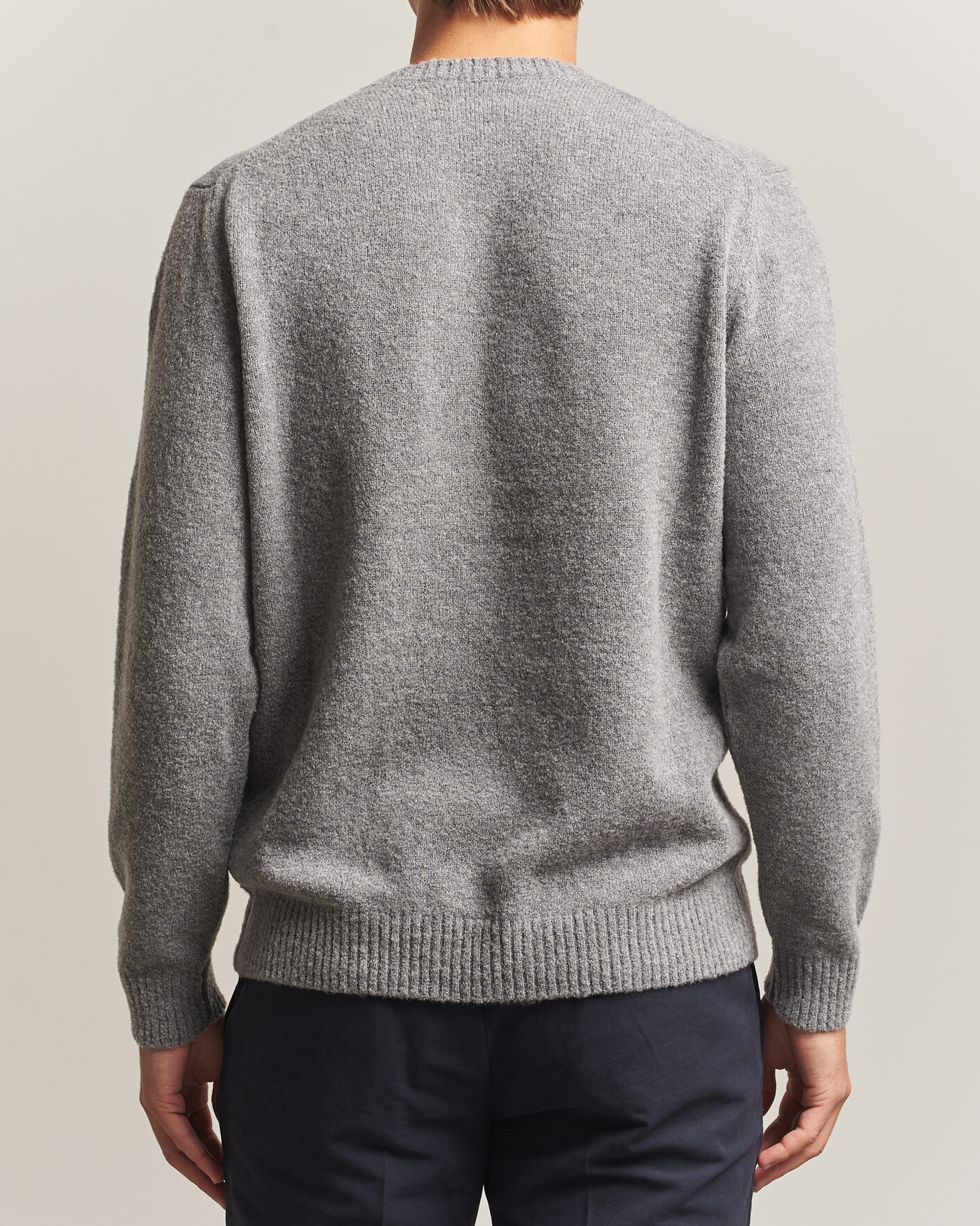 Heren | Truien | Zanone | Wool Boucle Crew Neck Grey Melange
