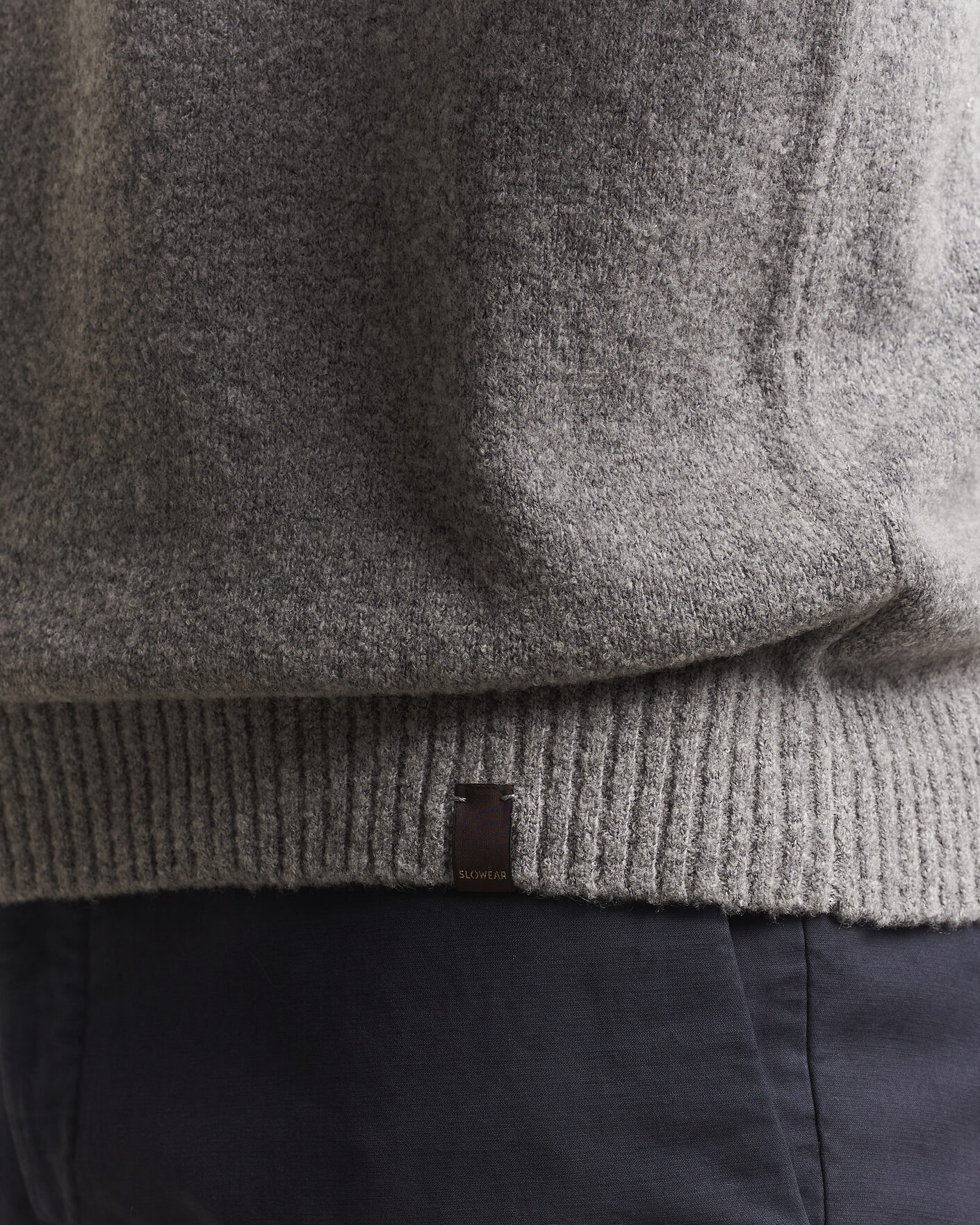 Heren | Truien | Zanone | Wool Boucle Crew Neck Grey Melange