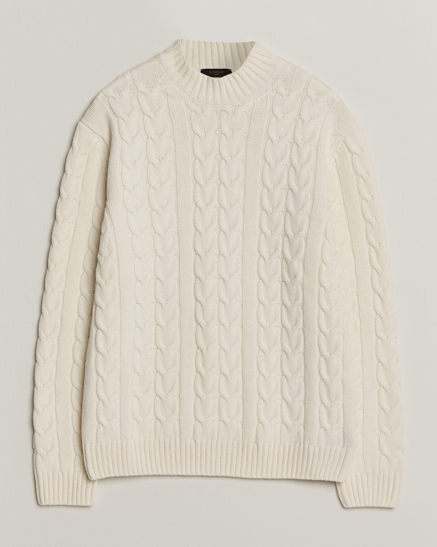 Heren | Truien | Zanone | Double Cable Crew Neck Latte