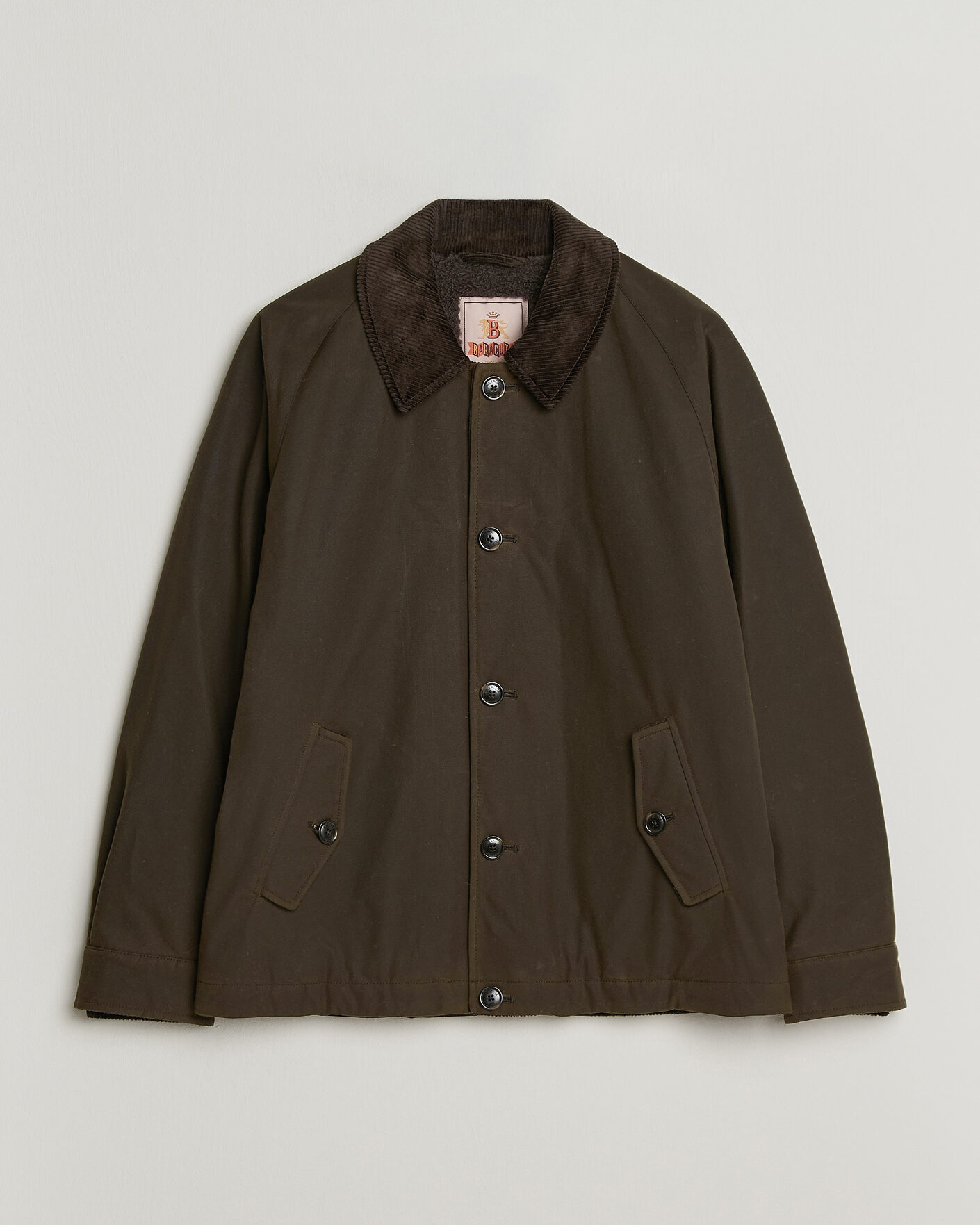 Heren | Jassen | Baracuta | Waxed Sherling Lined Deck Jacket Deep Moss