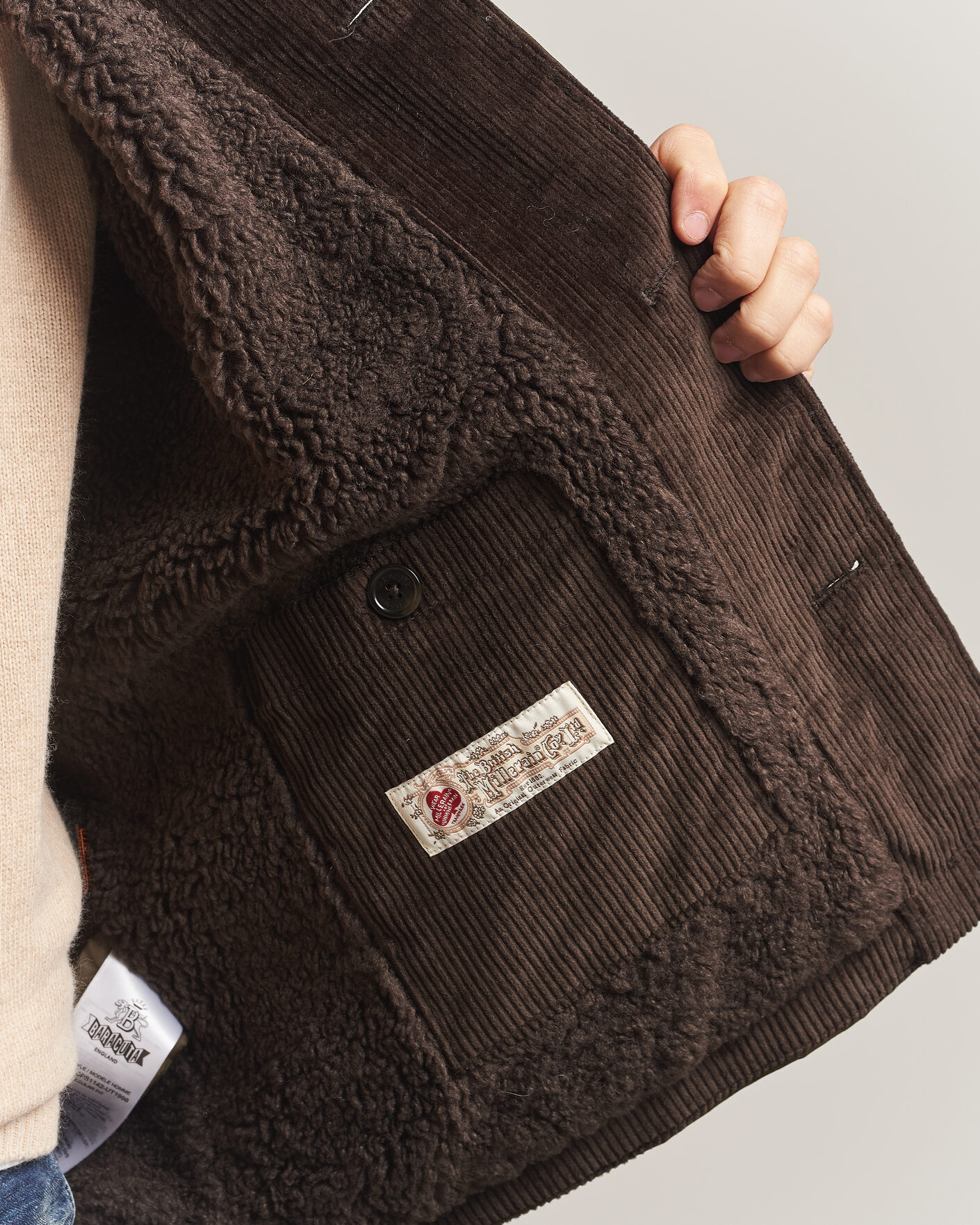Heren | Jassen | Baracuta | Waxed Sherling Lined Deck Jacket Deep Moss