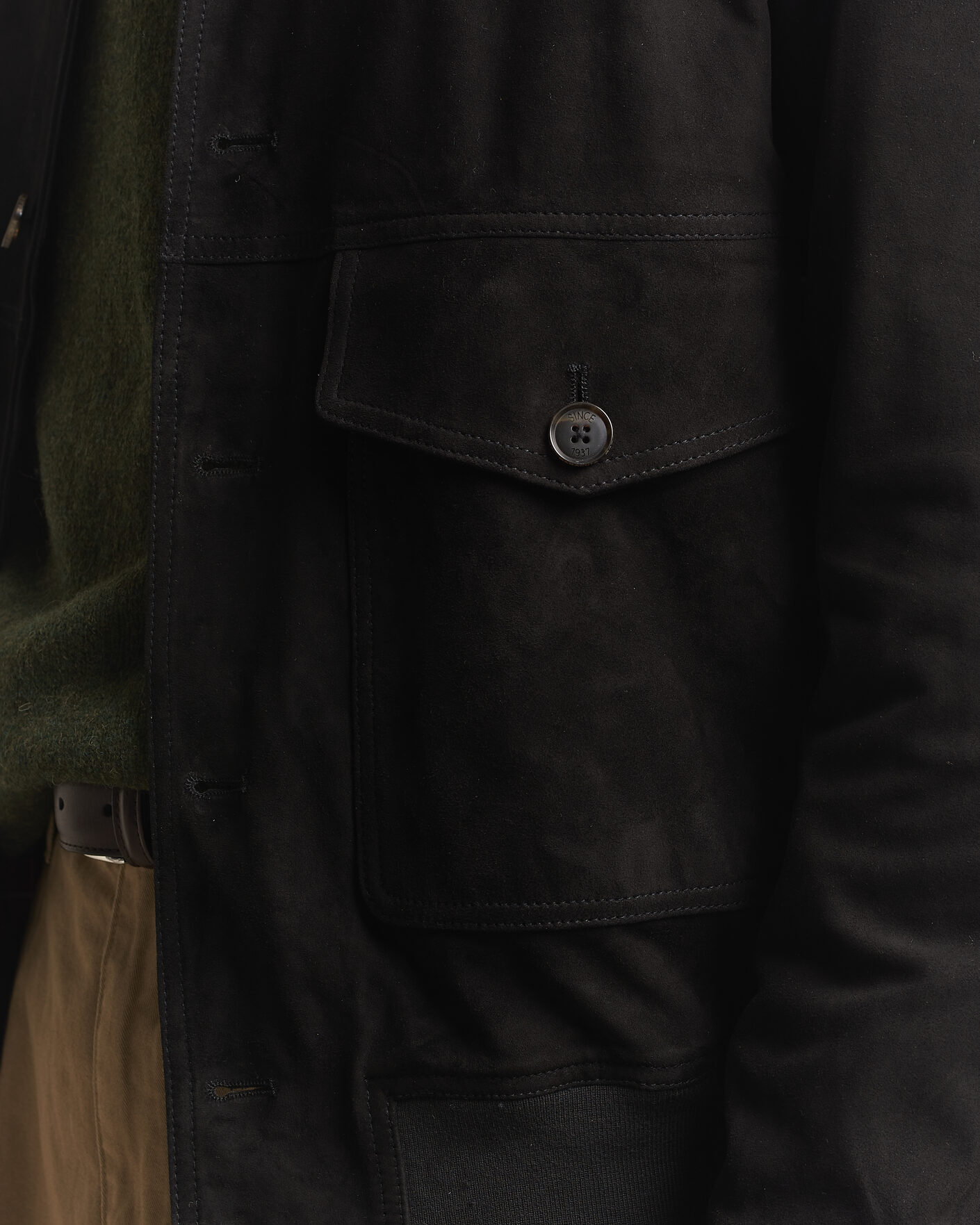 Heren | Jassen | Baracuta | Suede Blouson Jacket Black