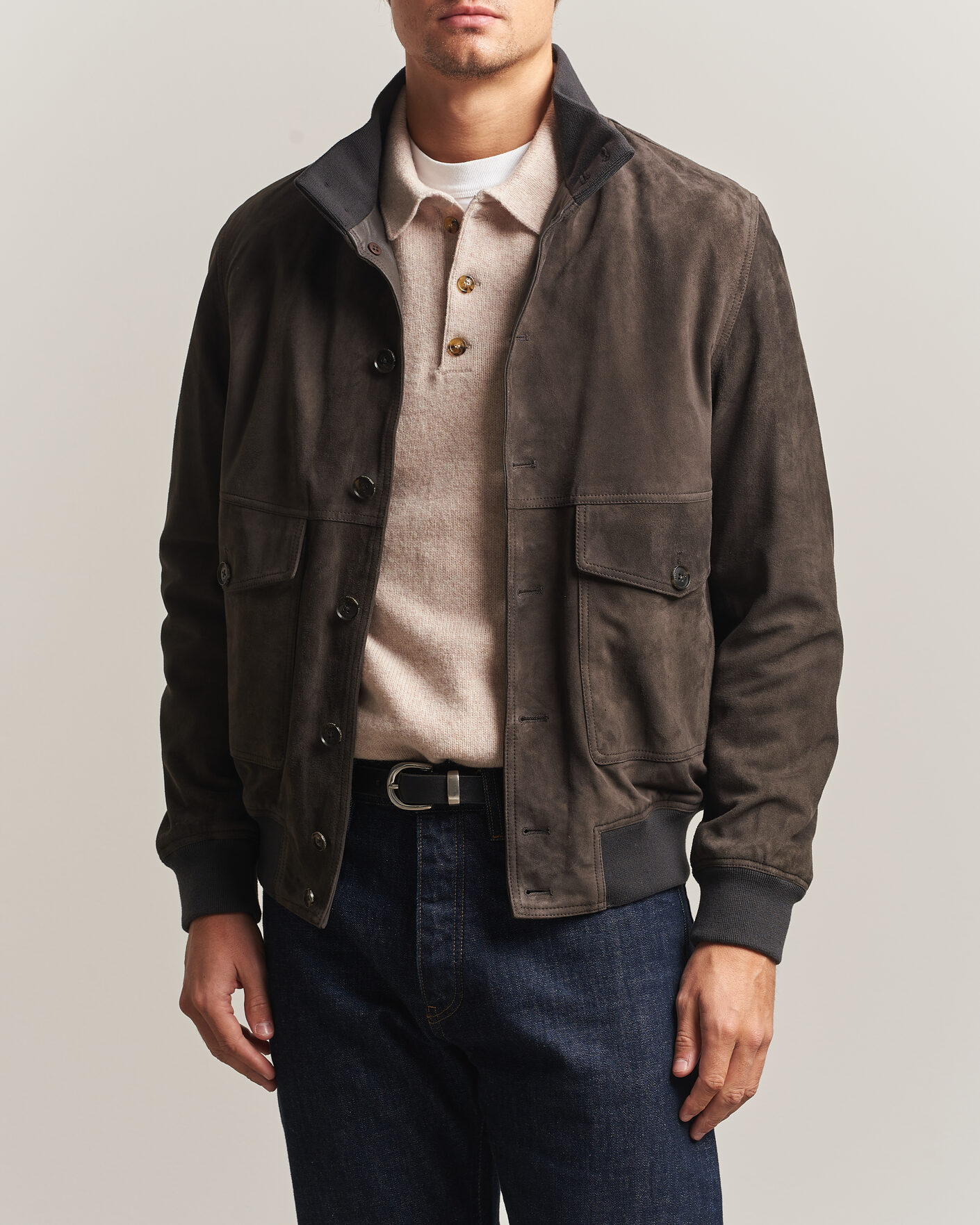 Heren | Jassen | Baracuta | Suede Blouson Jacket December Sky