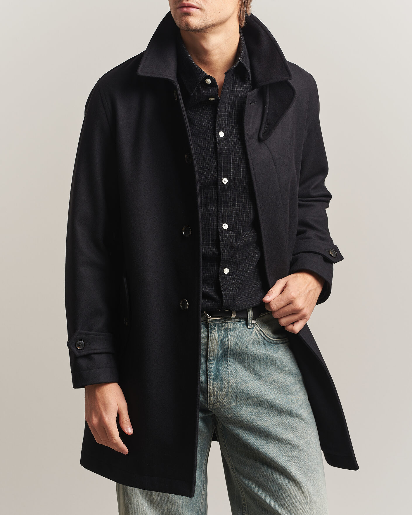 Heren | Jassen | Baracuta | G10 Melton Wool Coat Black