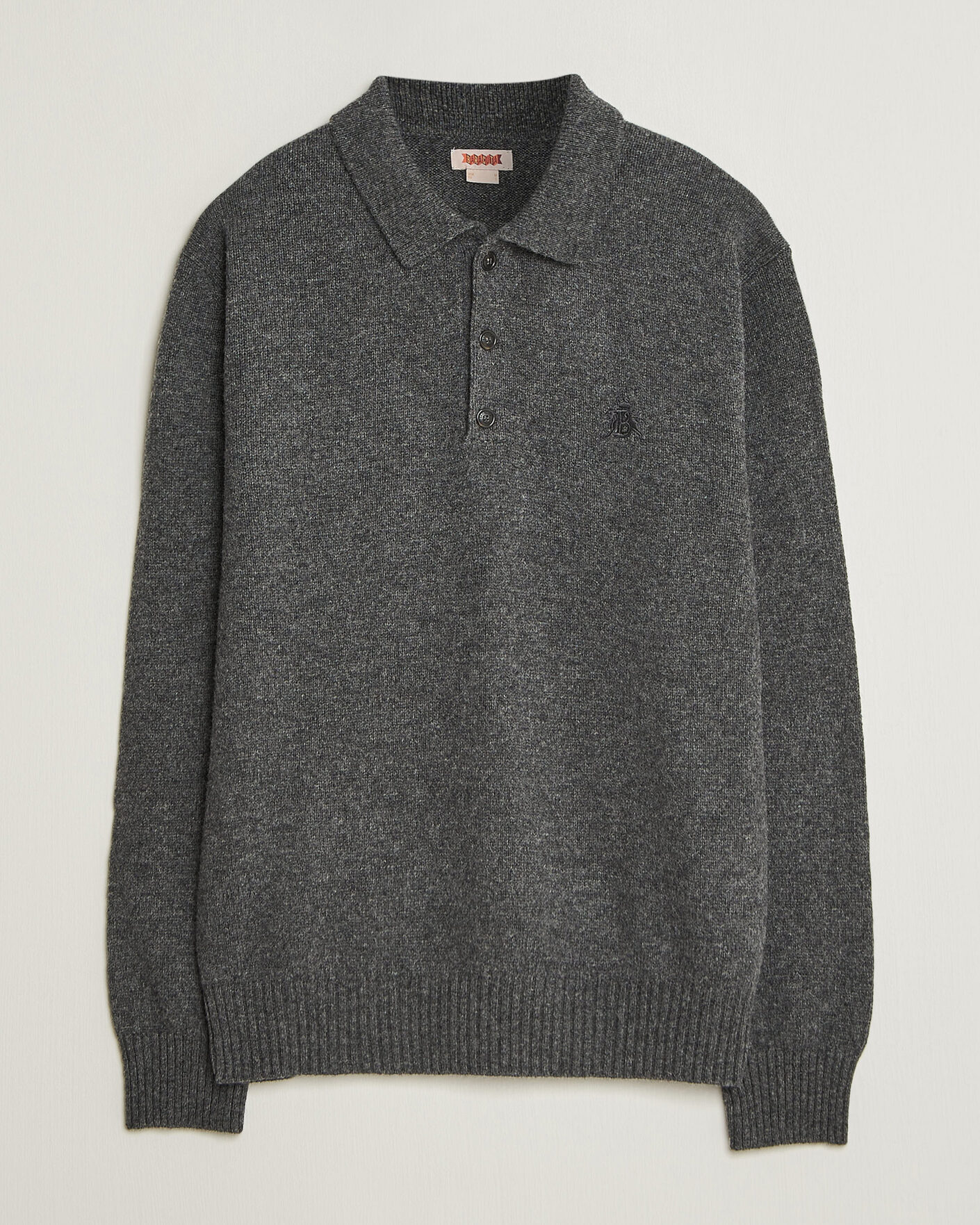 Heren | Truien | Baracuta | Shetland Polo Mid Grey