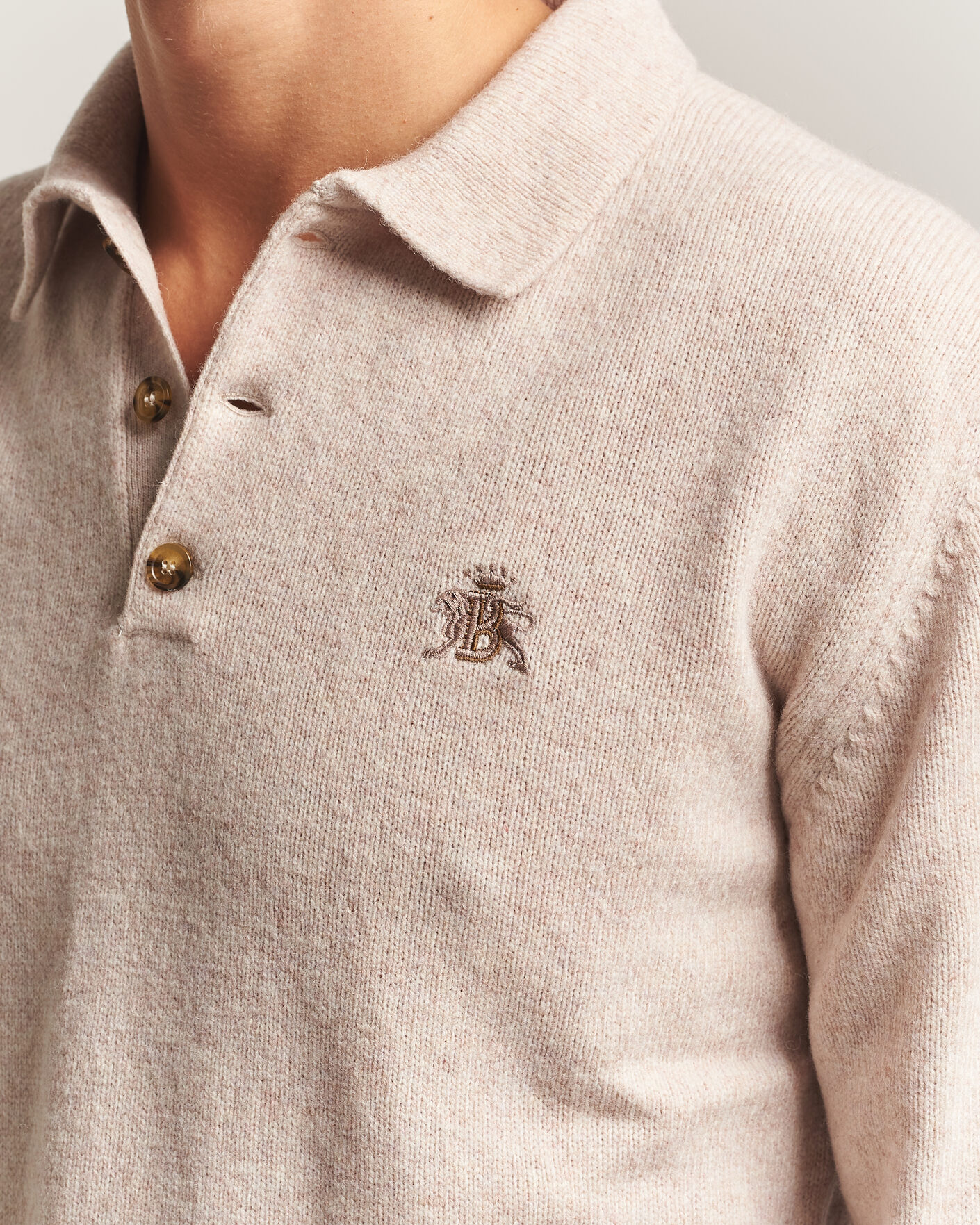 Heren | Truien | Baracuta | Shetland Polo Antique White