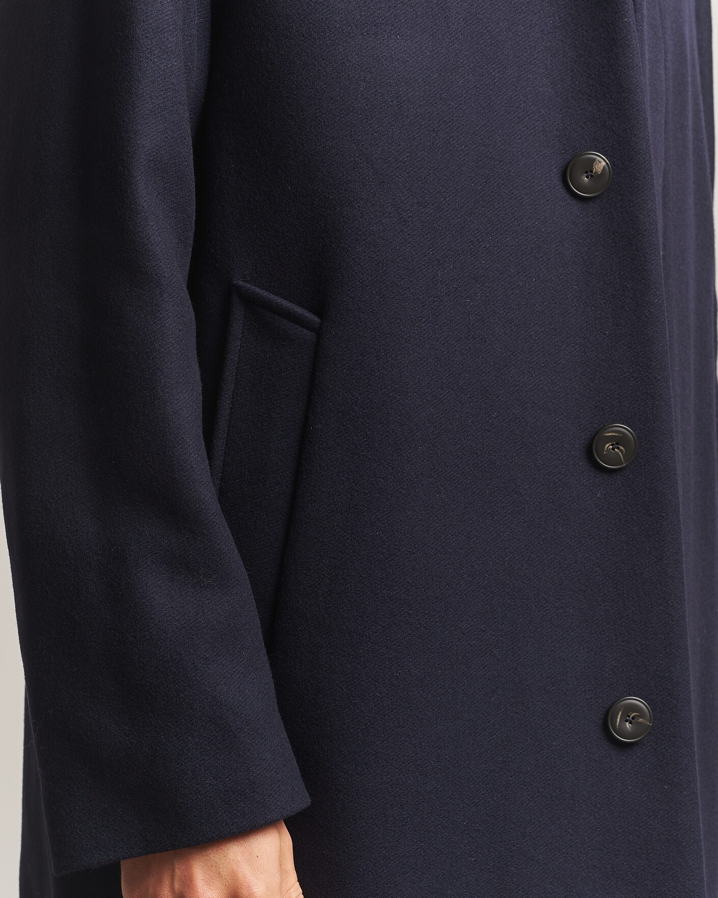 Heren | Jassen | Sunflower | Wool Blend Winter Coat Navy