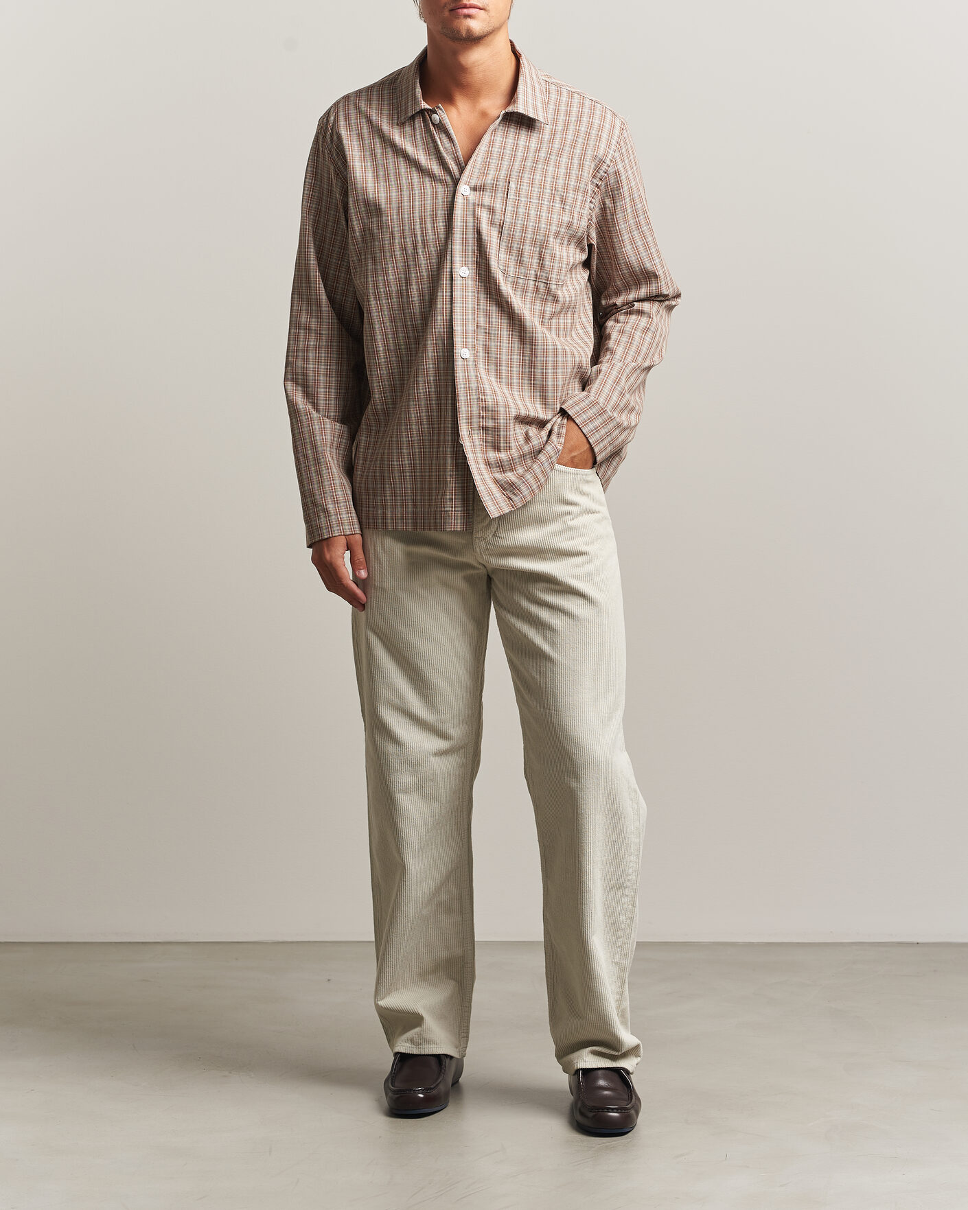 Heren | Jeans | Sunflower | Loose Corduroy Pants Ivory