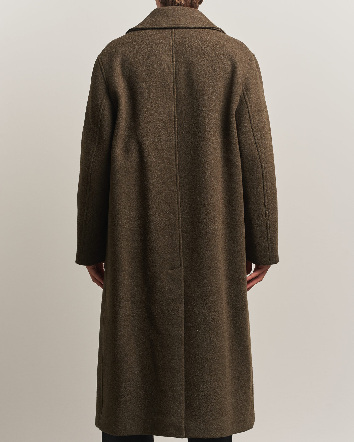 Heren | Jassen | Sunflower | Wool Blend Winter Coat Green Moss