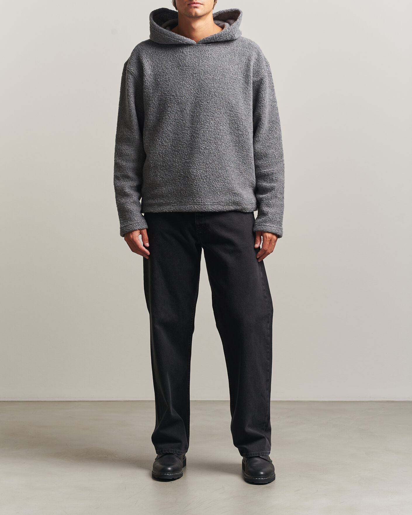 Heren | Truien | Sunflower | Wool Hoodie Grey Melange