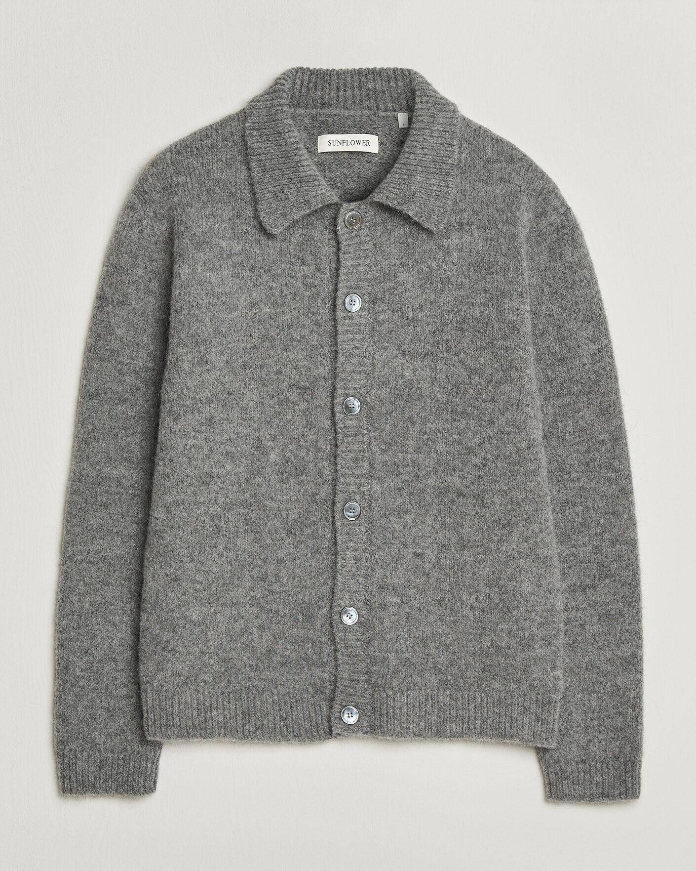 Heren | Truien | Sunflower | Alpacka Cardigan Grey Melange
