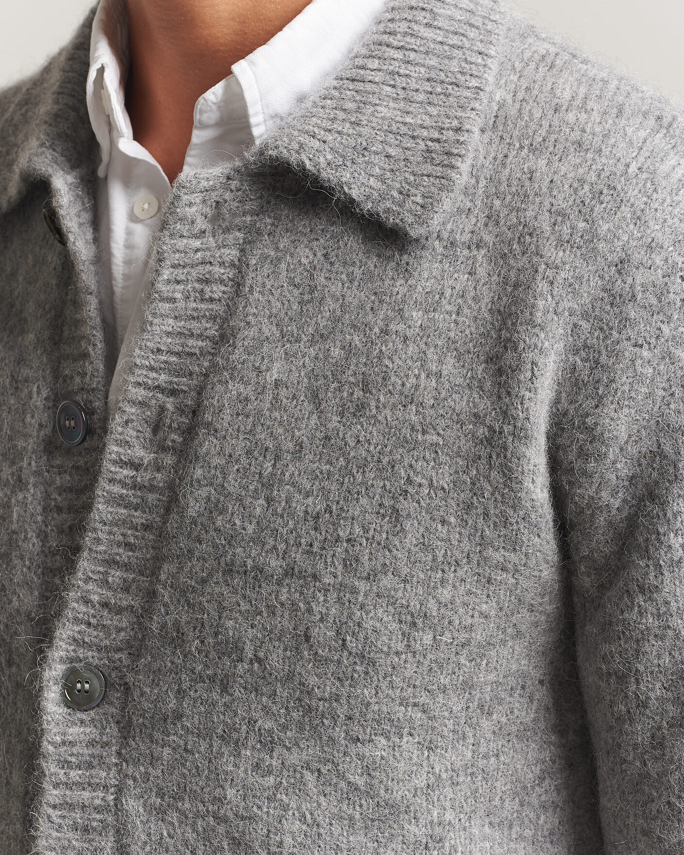 Heren | Truien | Sunflower | Alpacka Cardigan Grey Melange