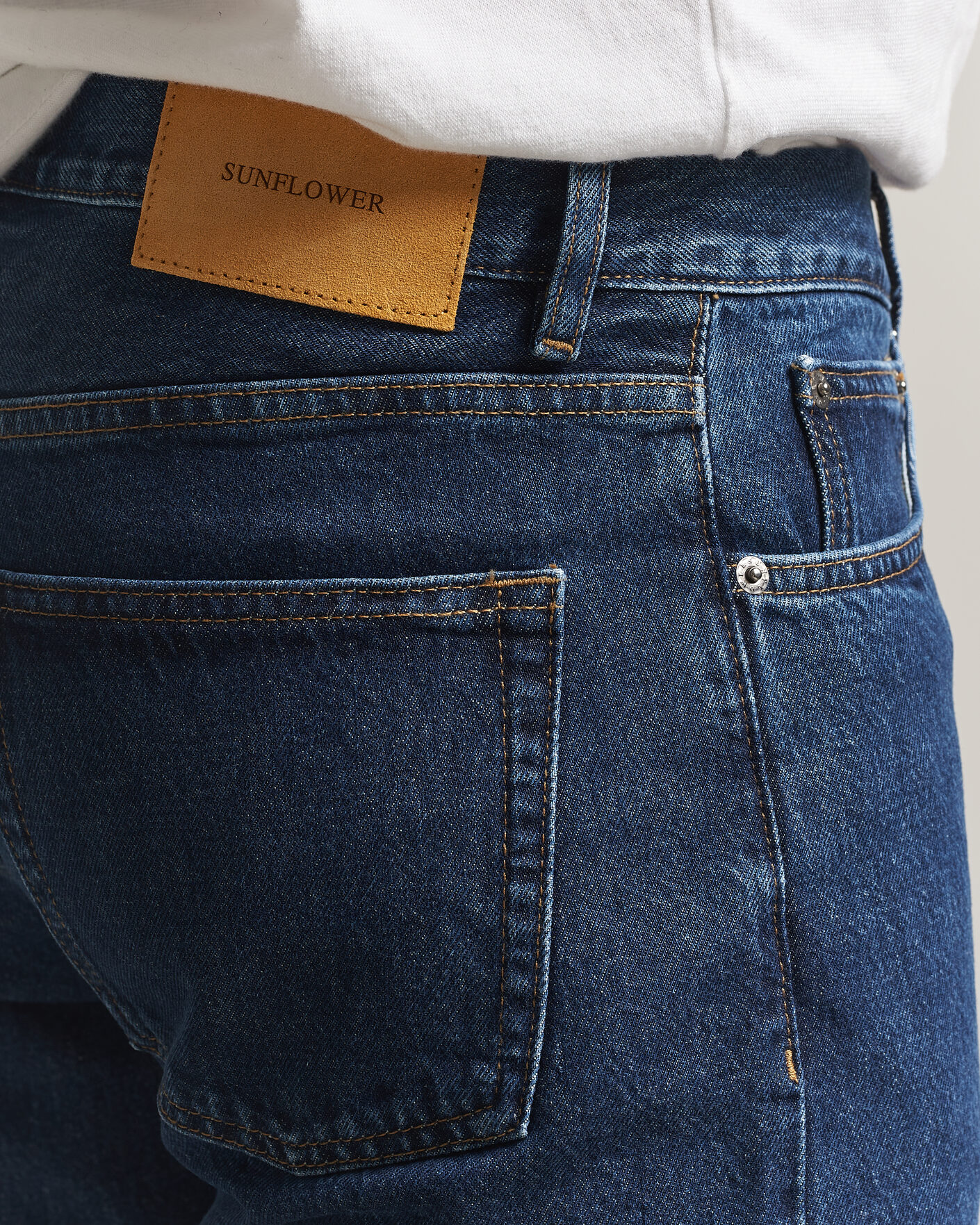 Heren | Jeans | Sunflower | Low Straight Jeans Blue Wash