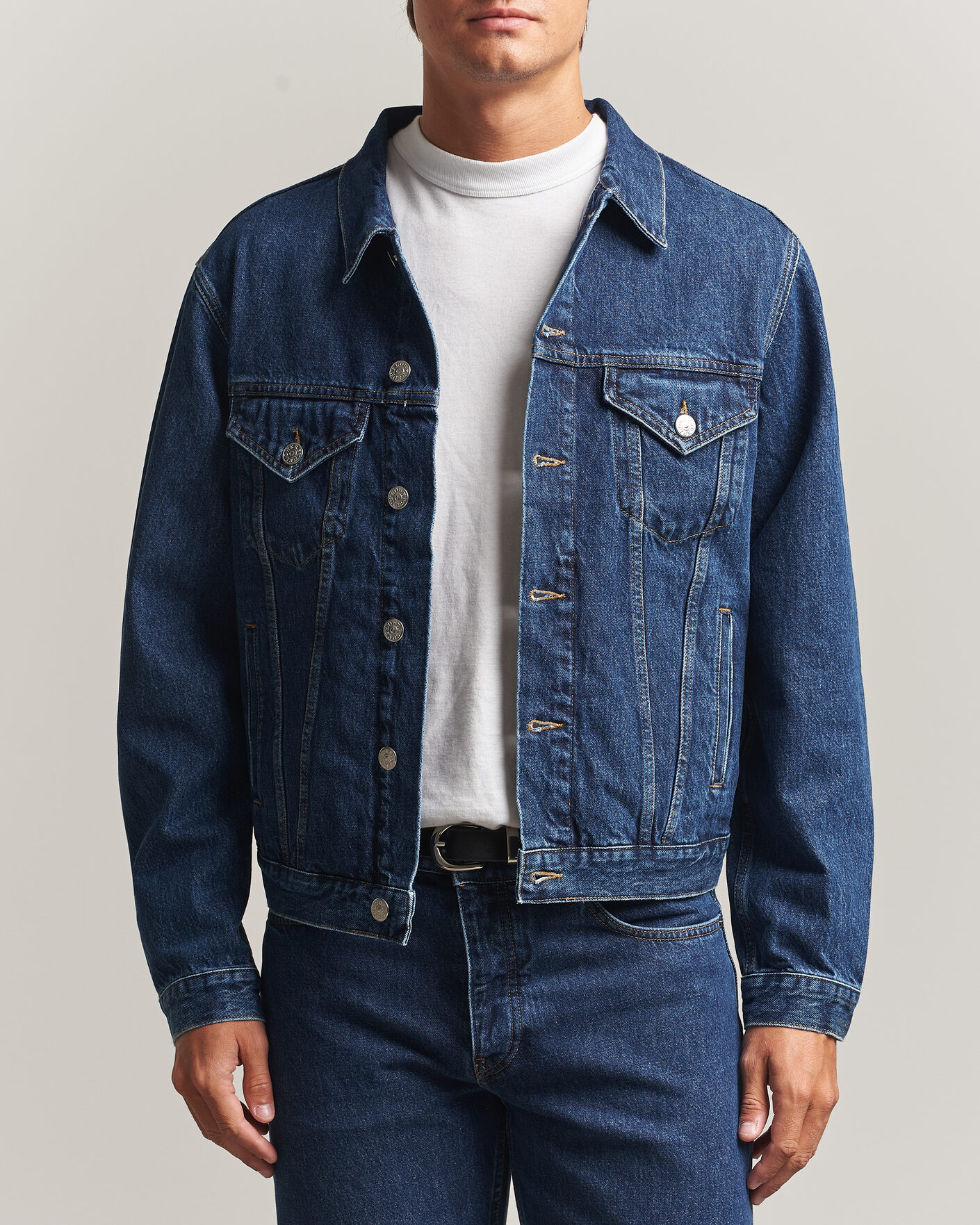 Heren | Jassen | Sunflower | Trucker Denim Jacket Blue Wash