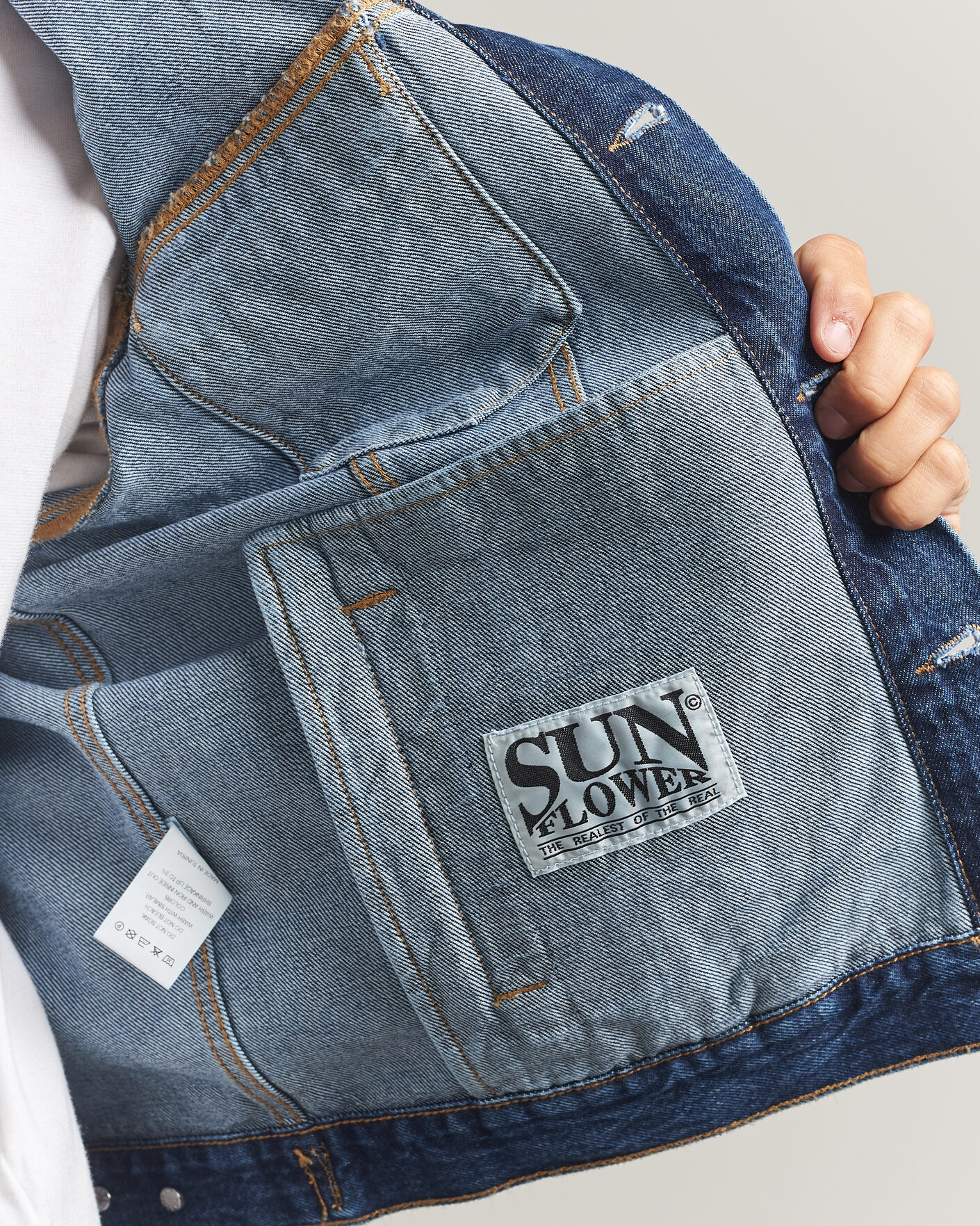Heren | Jassen | Sunflower | Trucker Denim Jacket Blue Wash