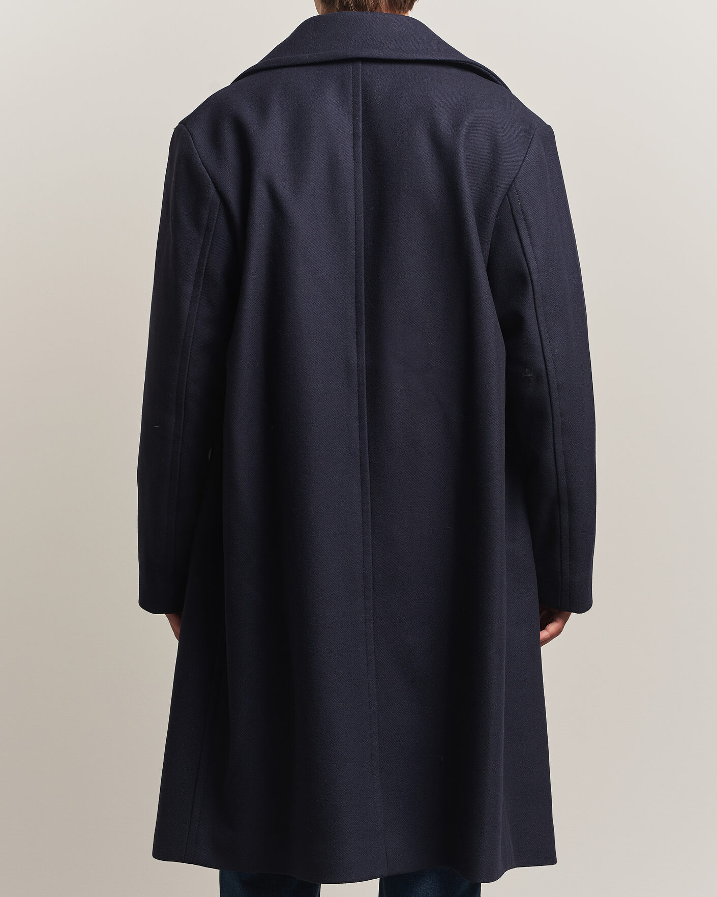 Heren | Jassen | Sunflower | Double Breasted Wool Blend Coat Navy
