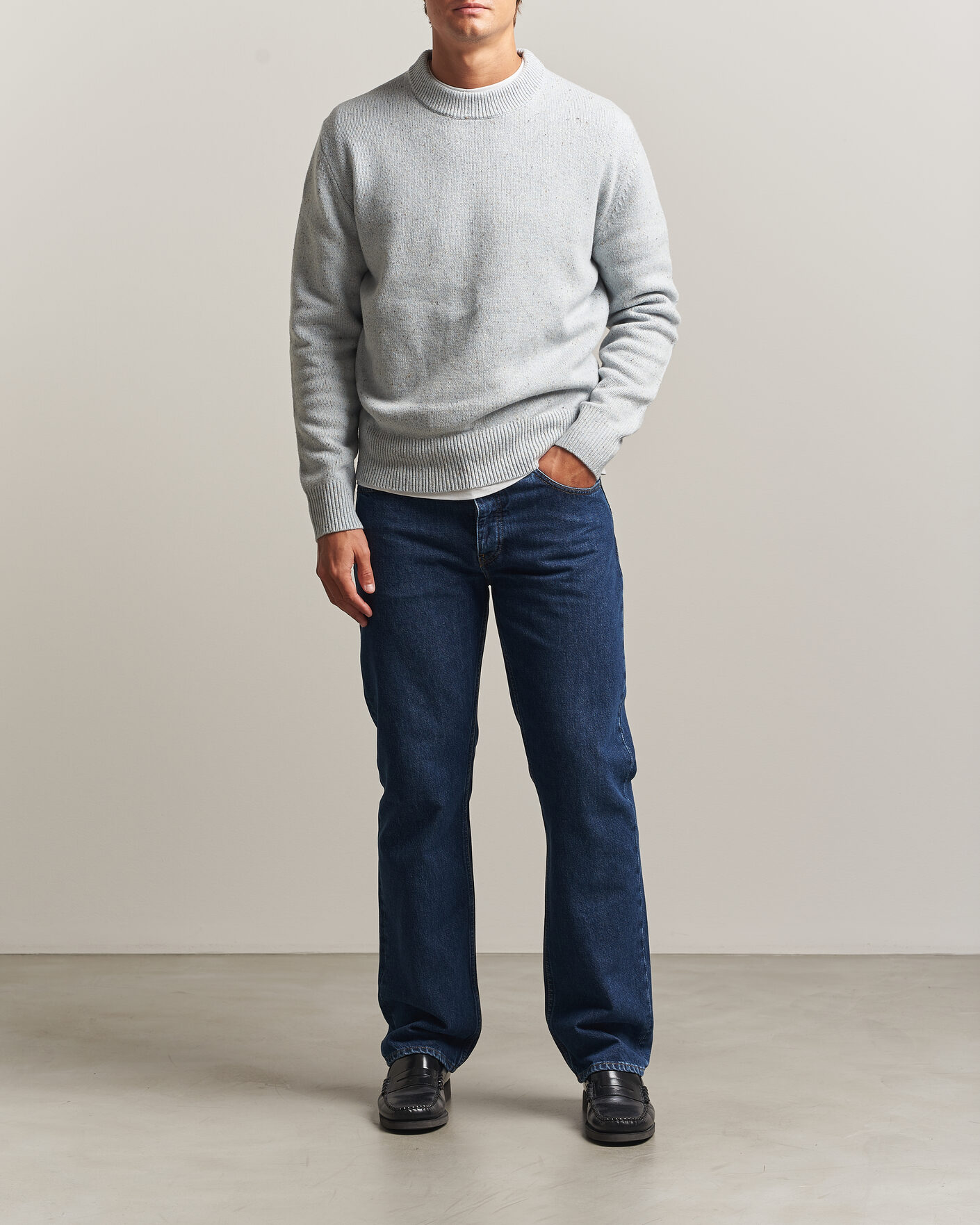 Heren | Truien | Sunflower | Moon Donegal Sweater Light Blue