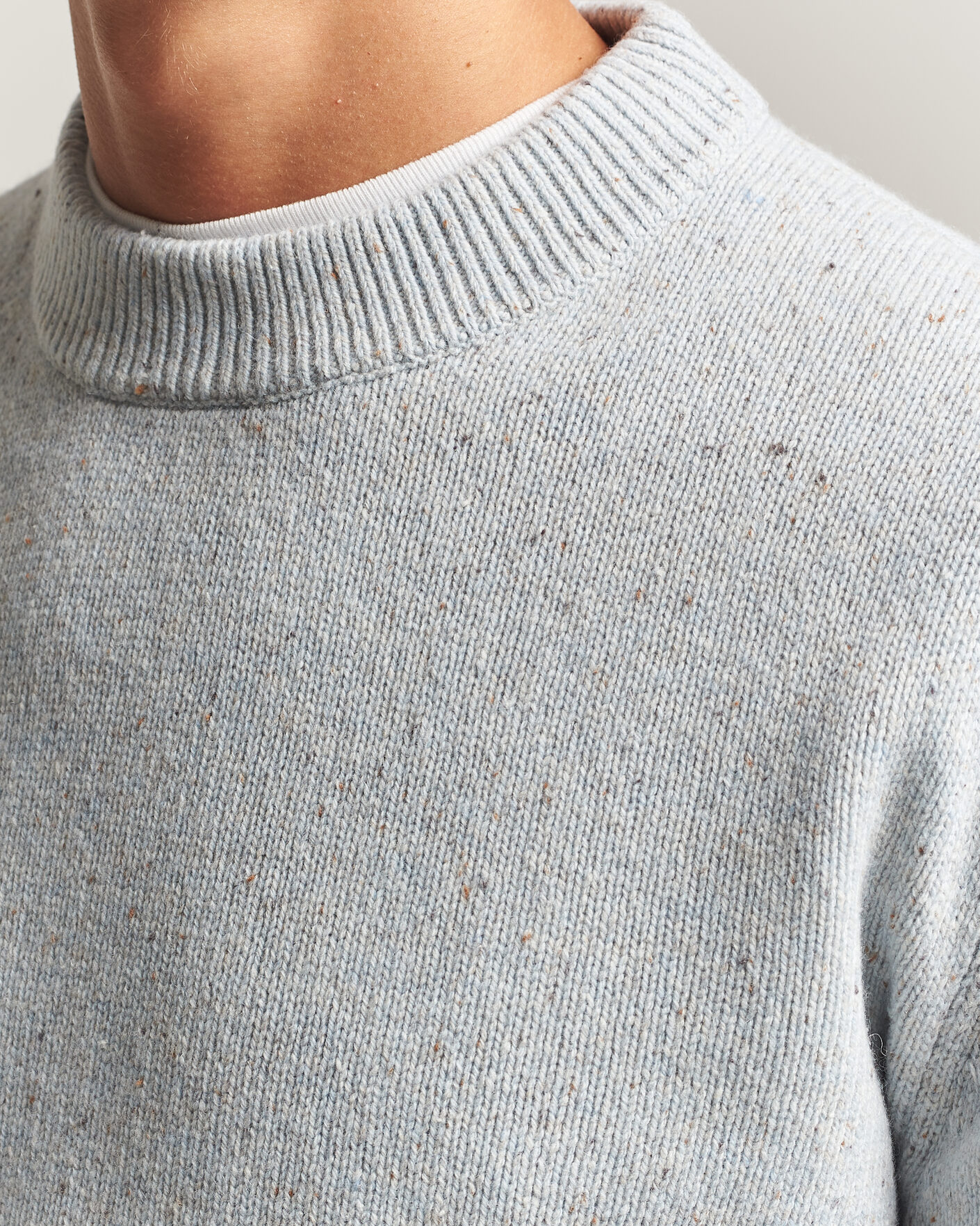Heren | Truien | Sunflower | Moon Donegal Sweater Light Blue