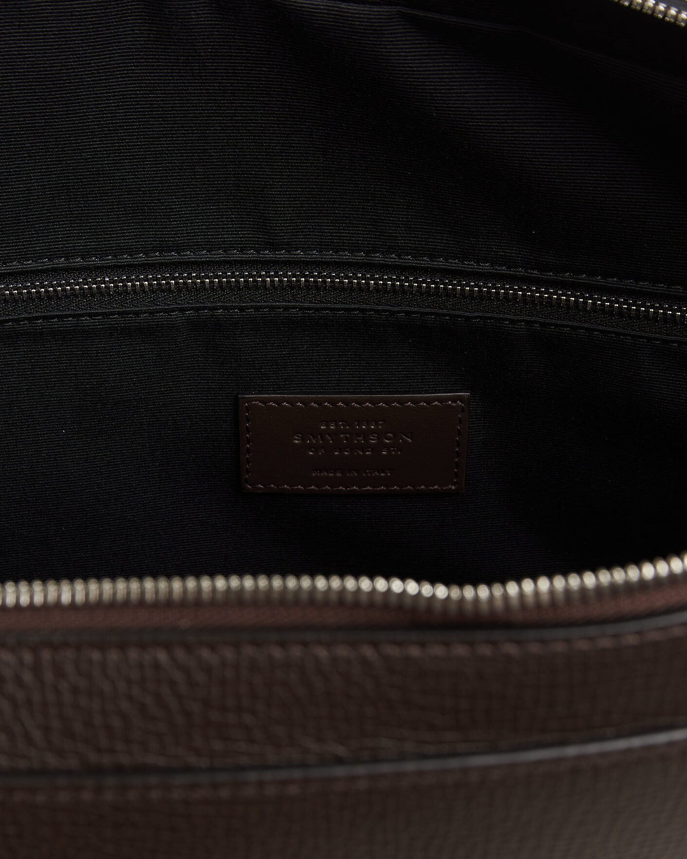 Heren | Tassen | Smythson | Ludlow Slim Briefcase With Zip Front Dark Brown
