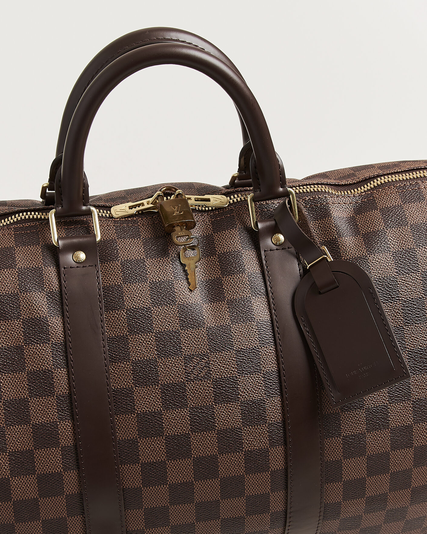 Heren | Pre-Owned & Vintage Bags | Louis Vuitton Pre-Owned | Keepall 50 Damier Ebene
