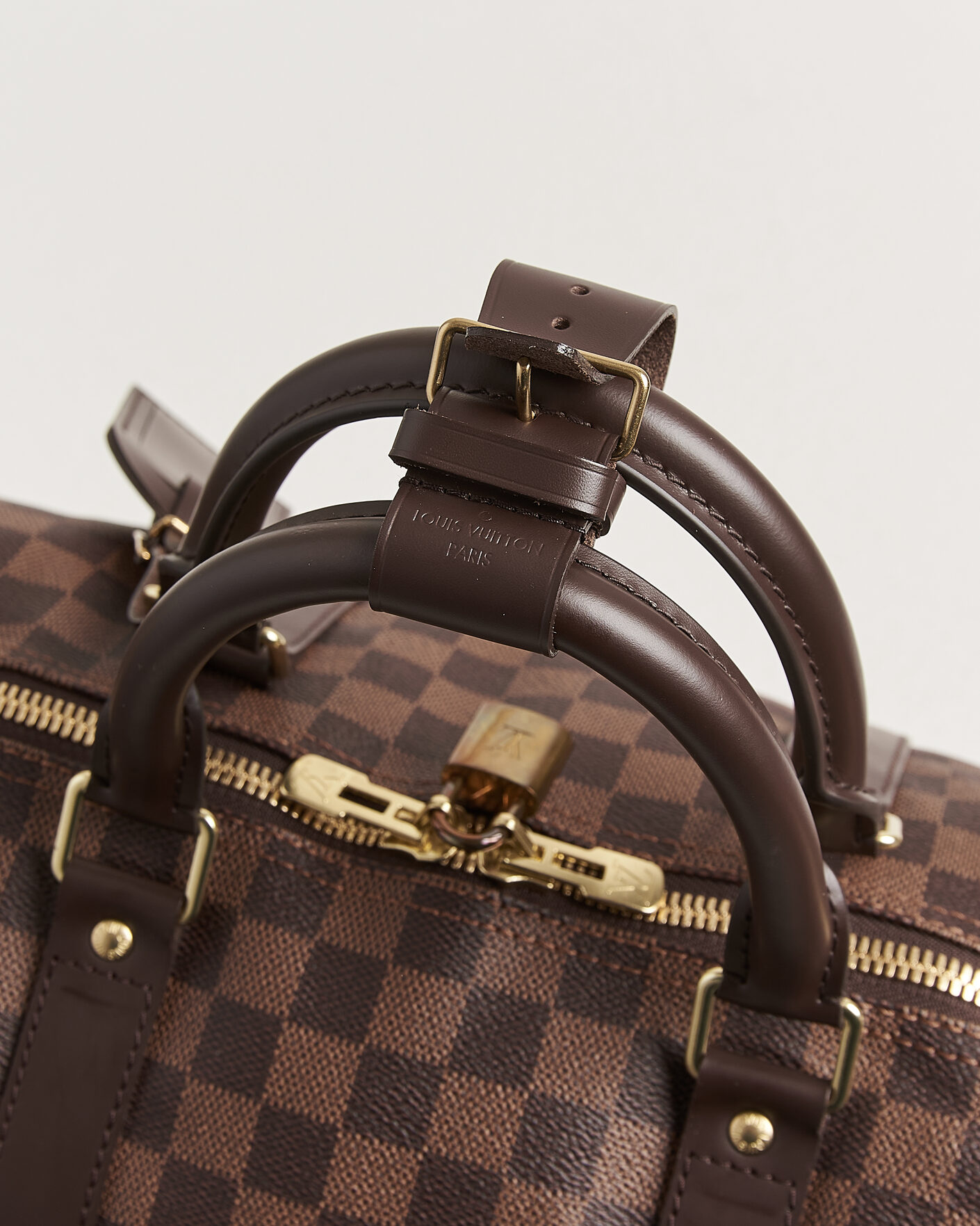 Heren | Pre-Owned & Vintage Bags | Louis Vuitton Pre-Owned | Keepall 50 Damier Ebene
