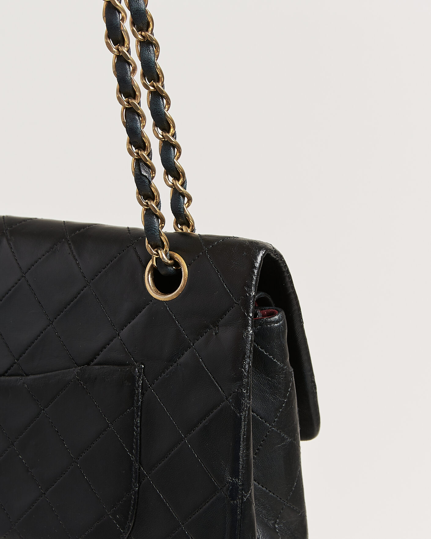 Heren | Pre-Owned & Vintage Bags | Chanel Pre-Owned | Classic Medium Double Flap Bag Lambskin Black