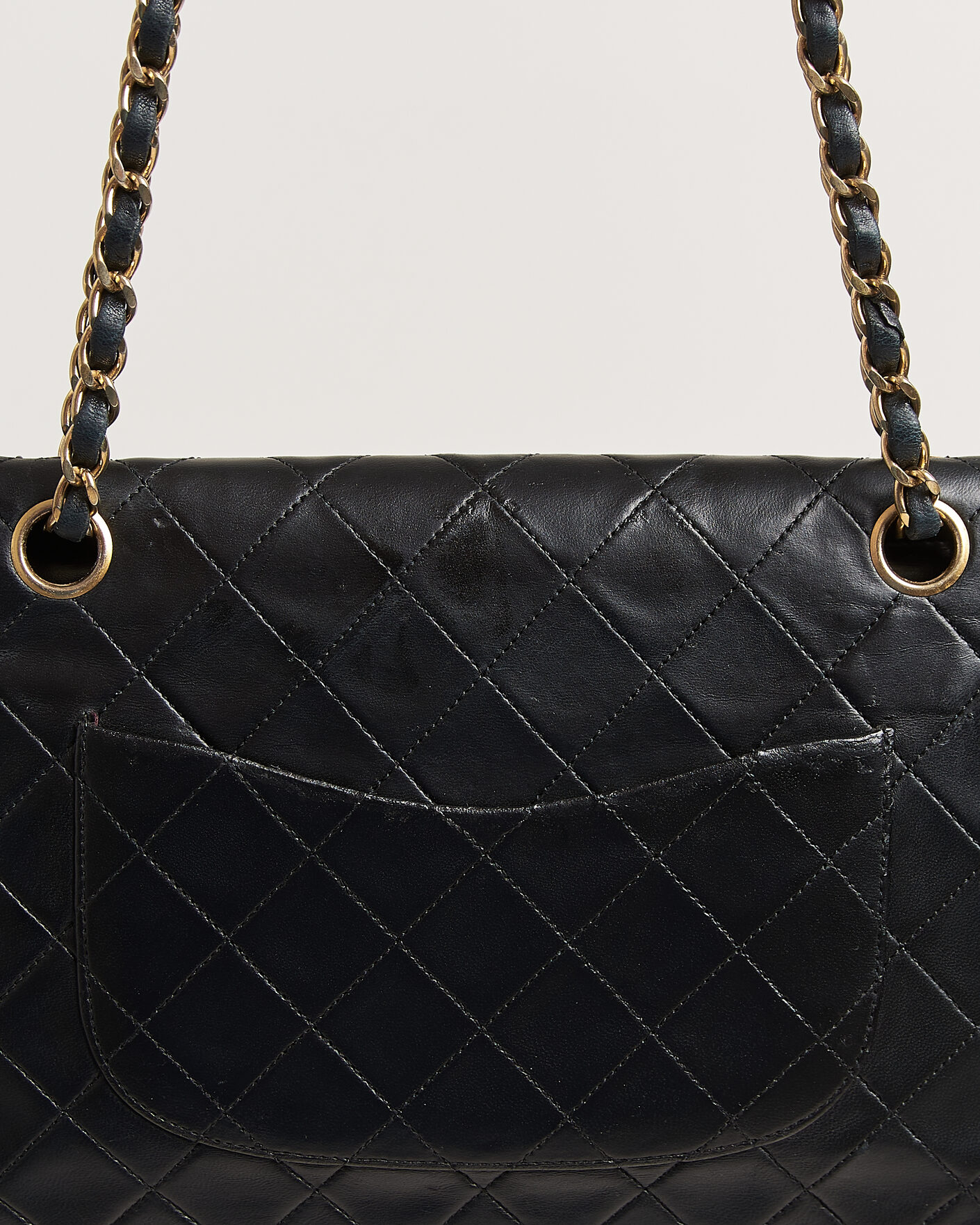 Heren | Pre-Owned & Vintage Bags | Chanel Pre-Owned | Classic Medium Double Flap Bag Lambskin Black
