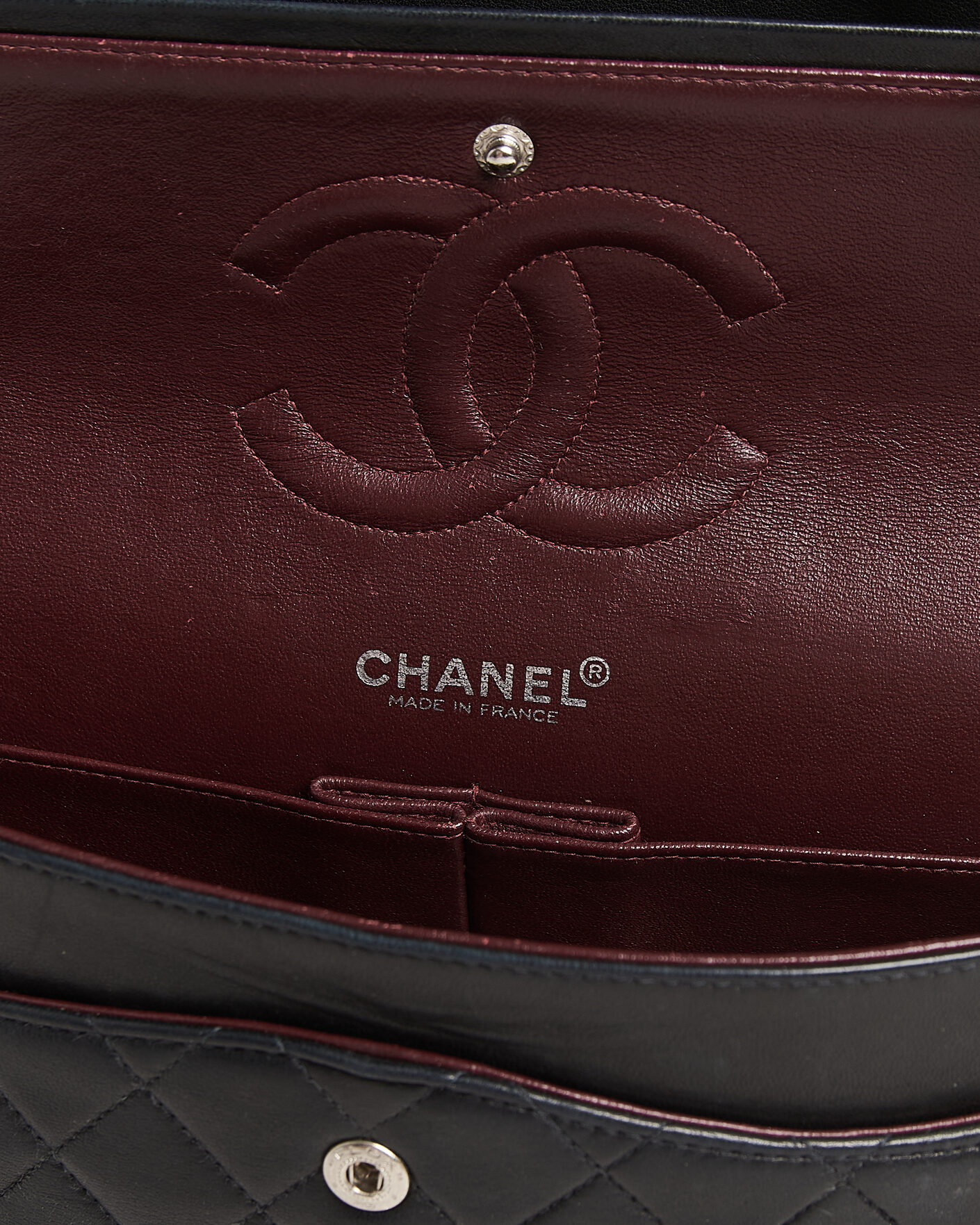 Heren | Pre-Owned & Vintage Bags | Chanel Pre-Owned | Classic Medium Double Flap Bag Lambskin Black