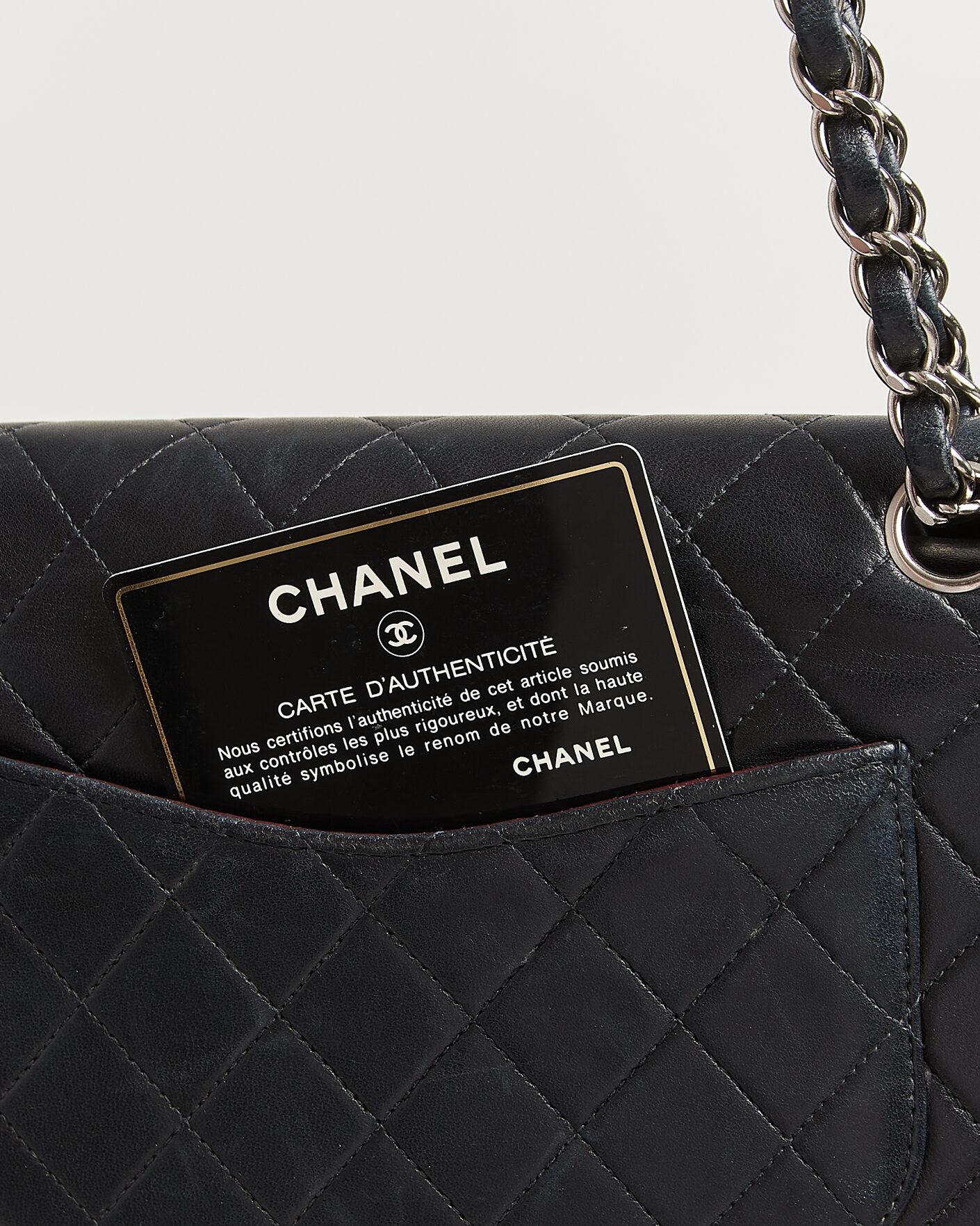 Heren | Pre-Owned & Vintage Bags | Chanel Pre-Owned | Classic Medium Double Flap Bag Lambskin Black