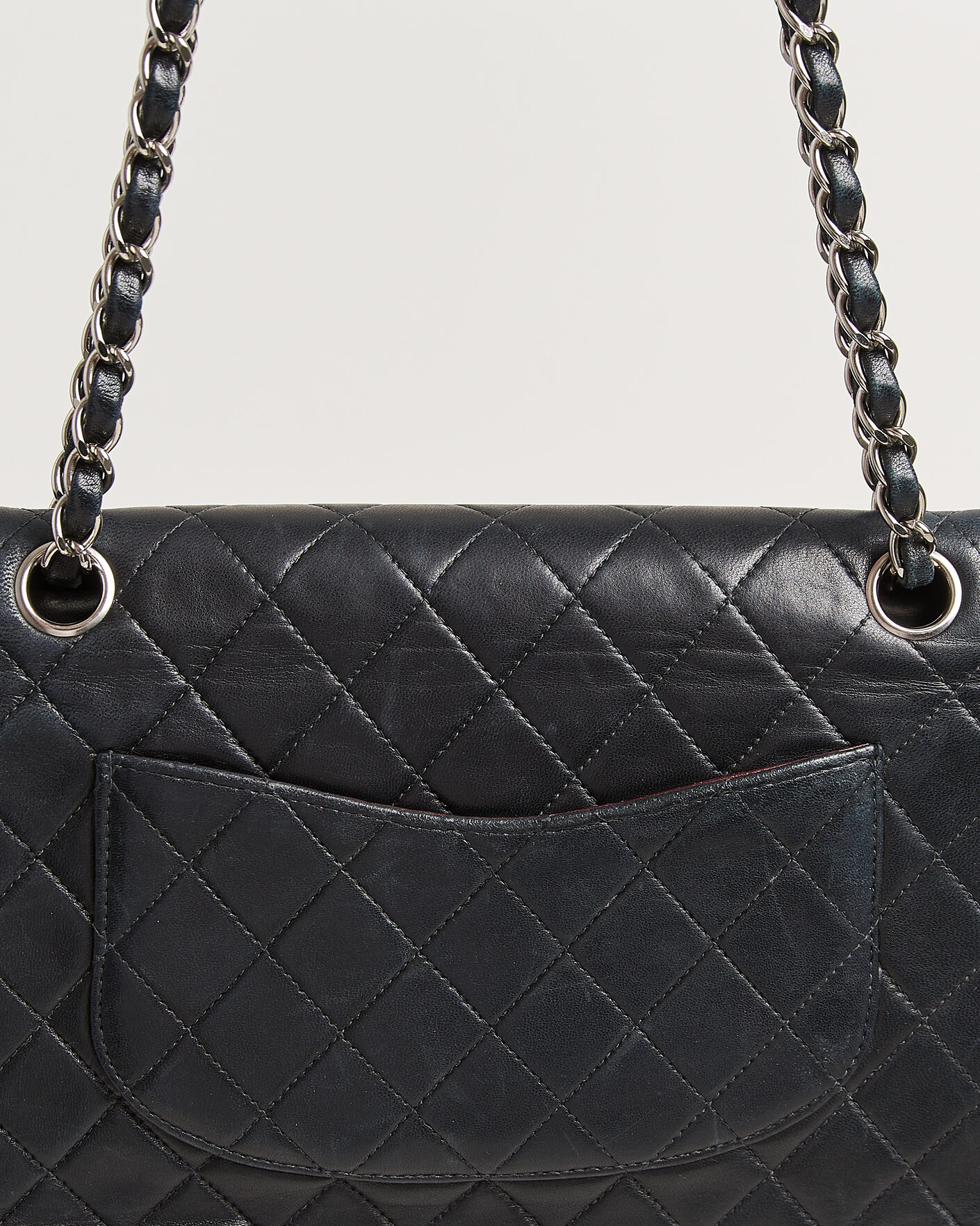 Heren | Pre-Owned & Vintage Bags | Chanel Pre-Owned | Classic Medium Double Flap Bag Lambskin Black