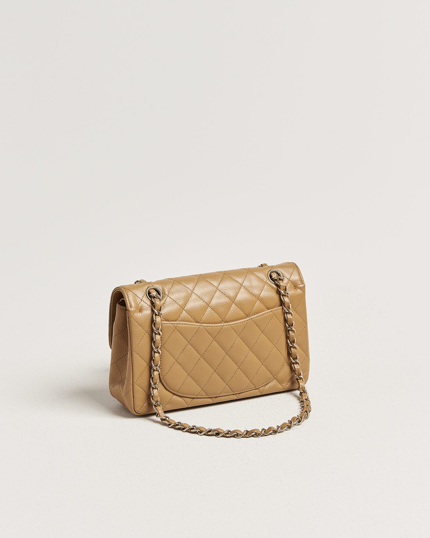 Heren | Pre-Owned & Vintage Bags | Chanel Pre-Owned | Classic Small Double Flap Bag Caviar Leather Beige