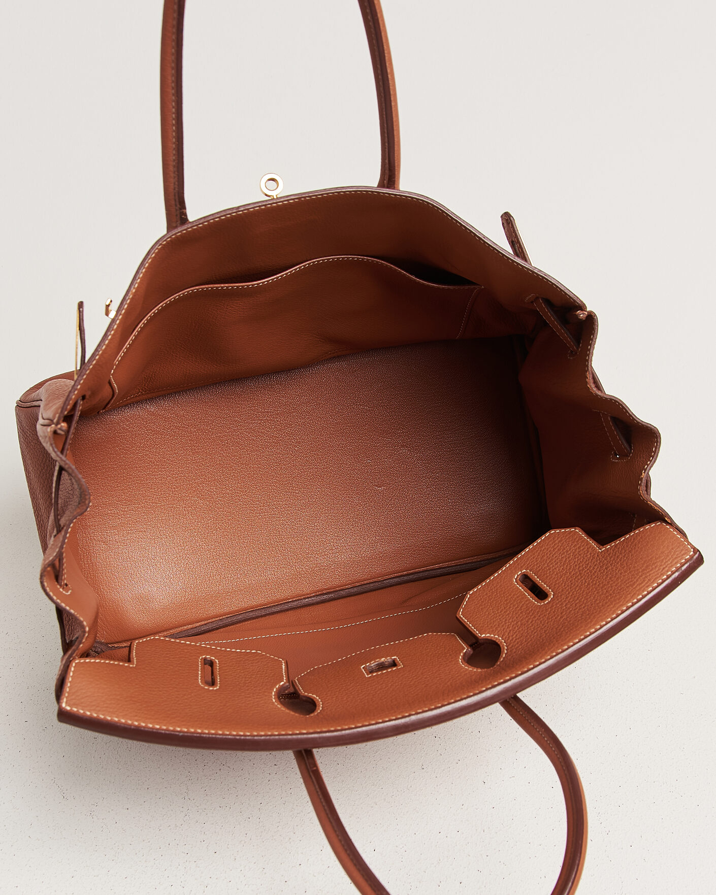 Heren | Pre-Owned & Vintage Bags | Hermès Pre-Owned | Birkin 35 Togo Leather Cognac Brown