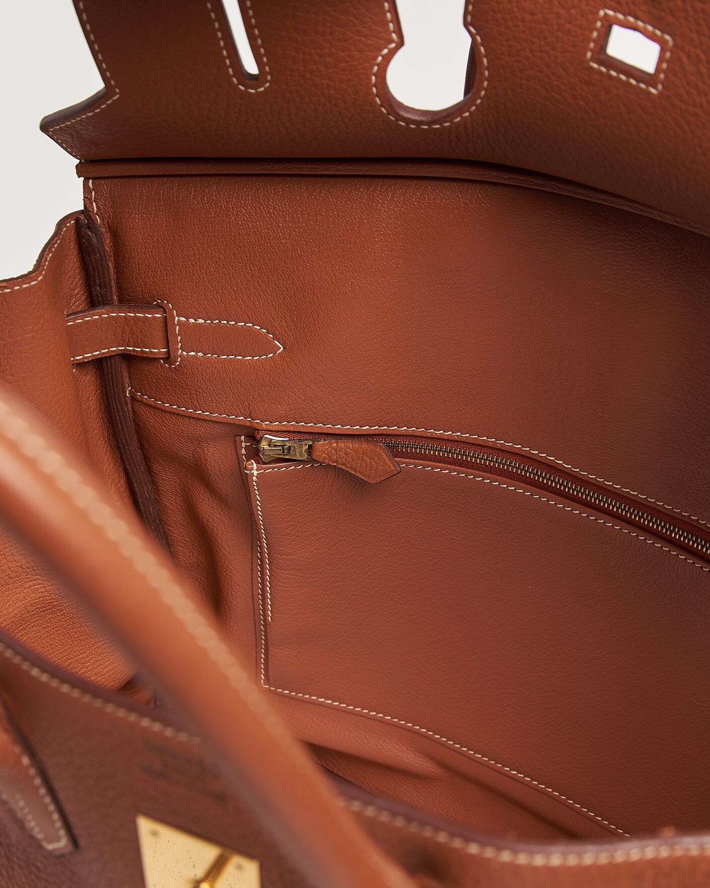 Heren | Pre-Owned & Vintage Bags | Hermès Pre-Owned | Birkin 35 Togo Leather Cognac Brown