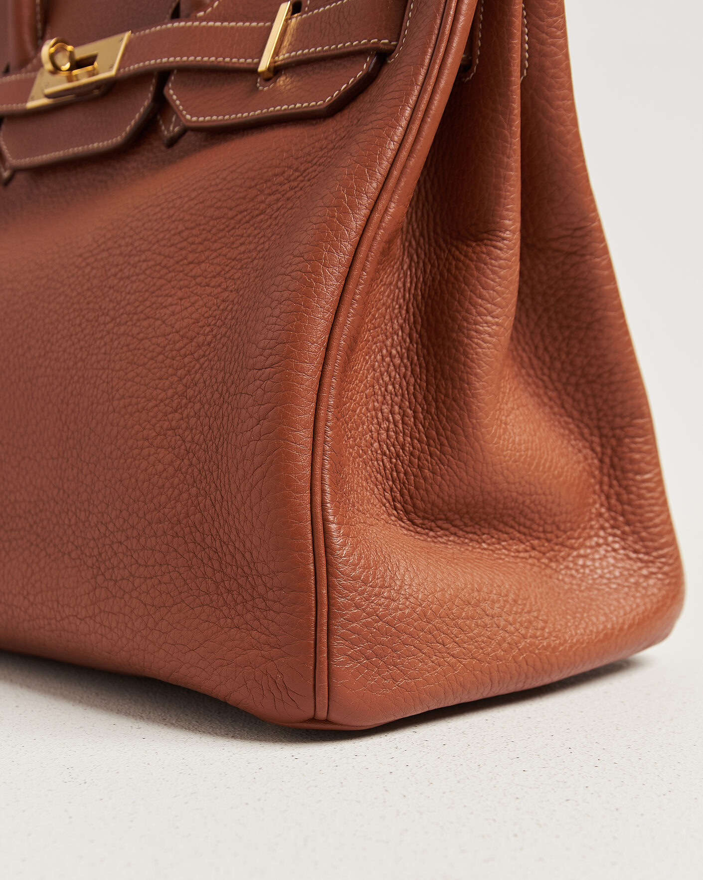 Heren | Pre-Owned & Vintage Bags | Hermès Pre-Owned | Birkin 35 Togo Leather Cognac Brown