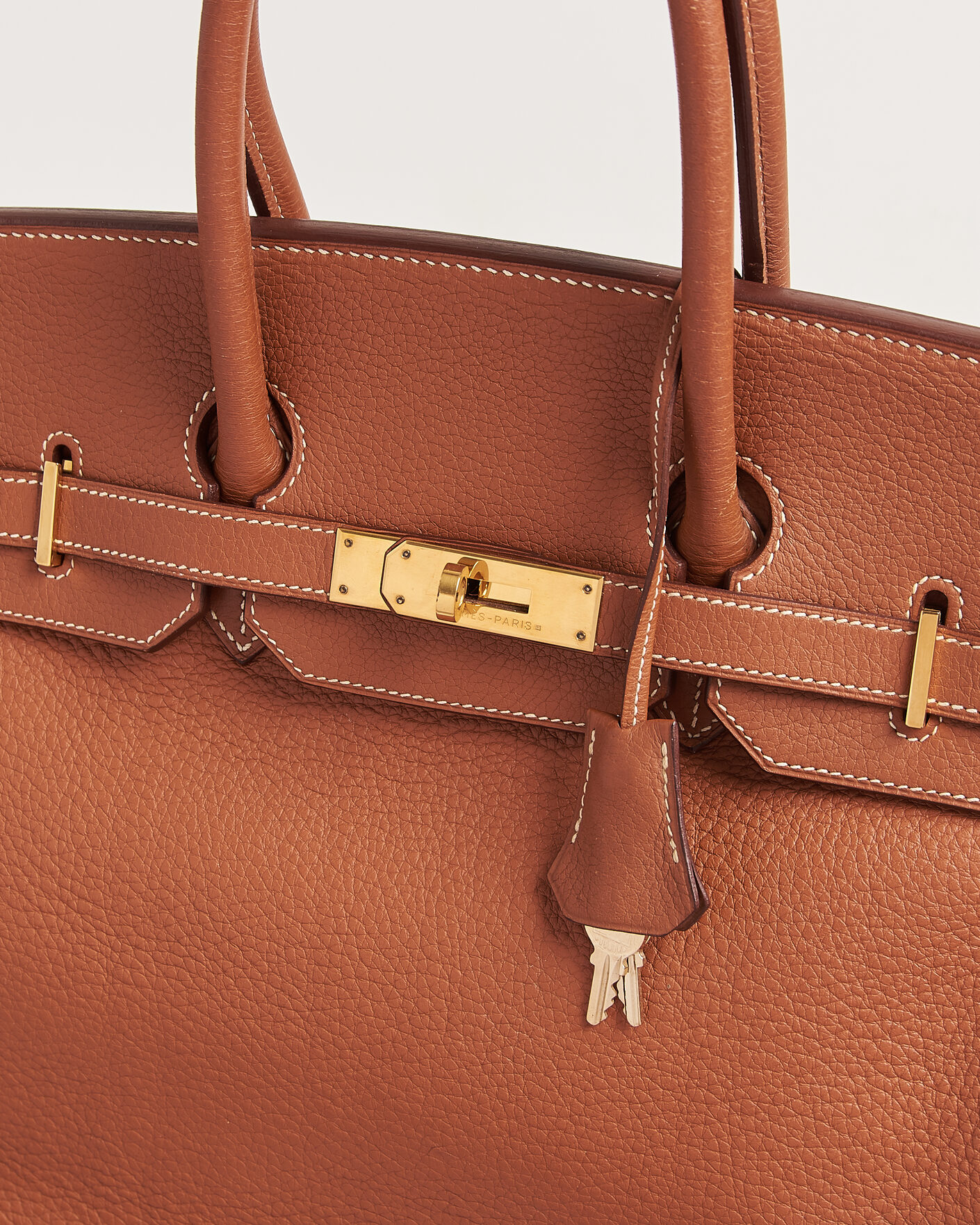 Heren | Pre-Owned & Vintage Bags | Hermès Pre-Owned | Birkin 35 Togo Leather Cognac Brown