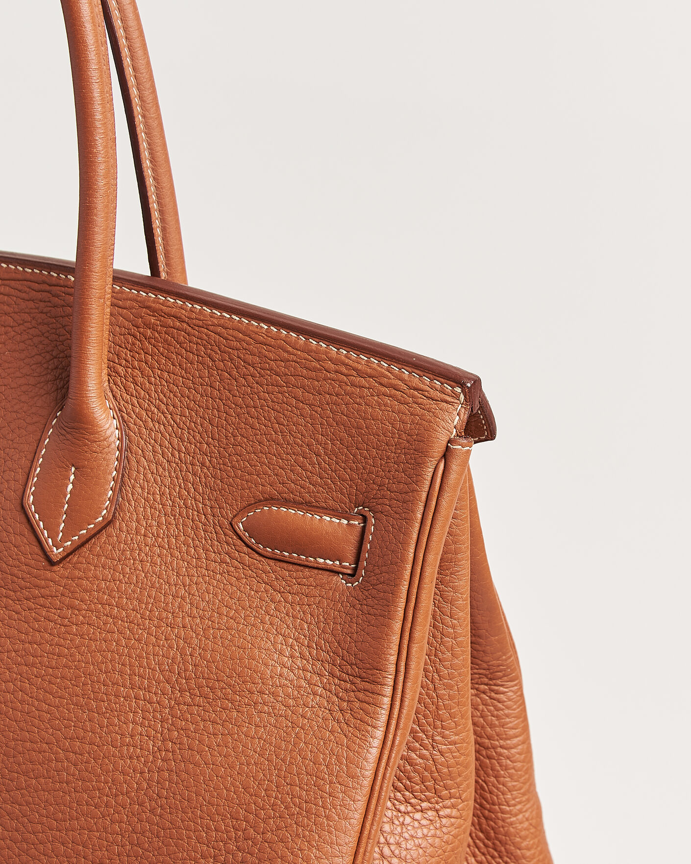 Heren | Pre-Owned & Vintage Bags | Hermès Pre-Owned | Birkin 35 Togo Leather Cognac Brown