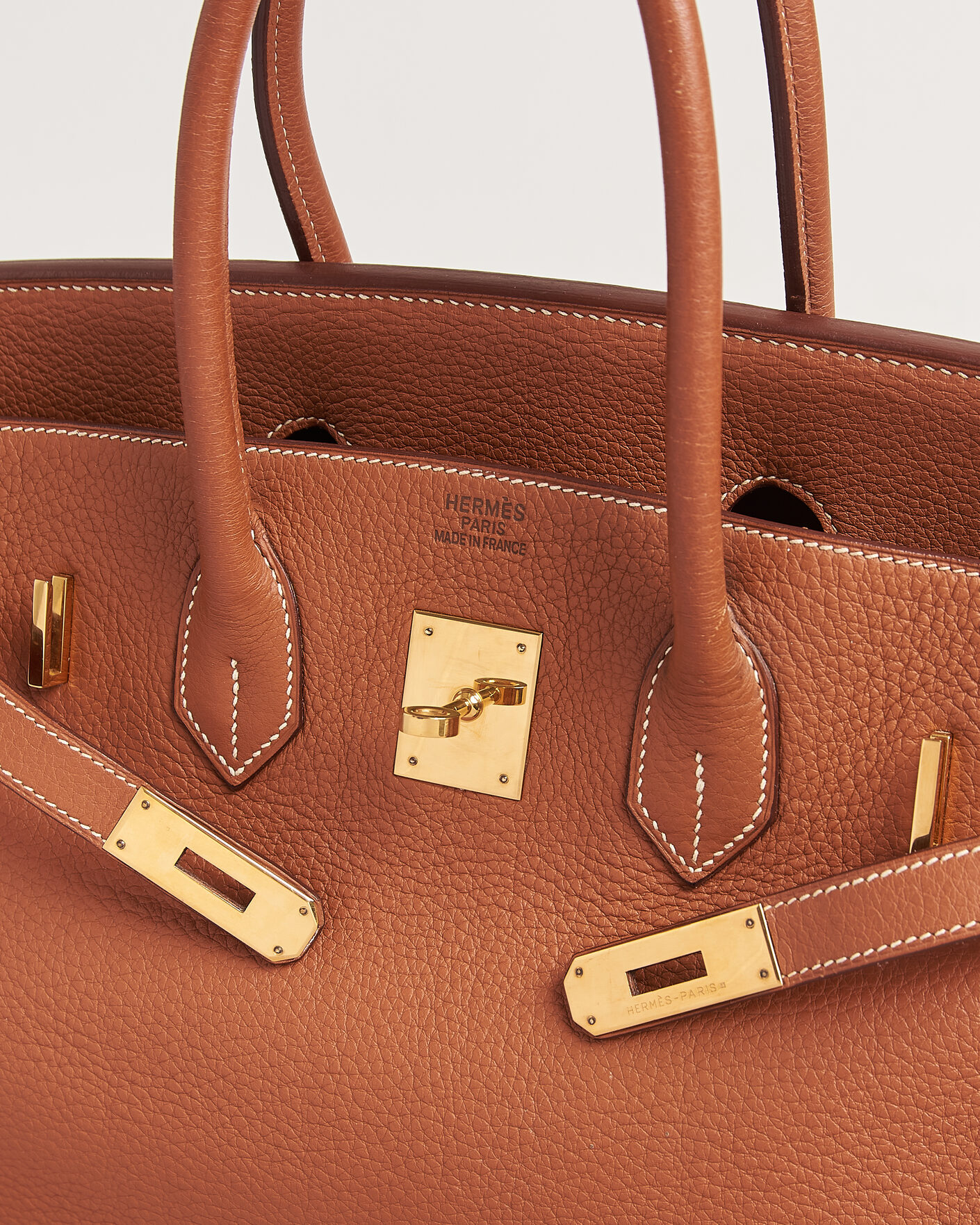 Heren | Pre-Owned & Vintage Bags | Hermès Pre-Owned | Birkin 35 Togo Leather Cognac Brown