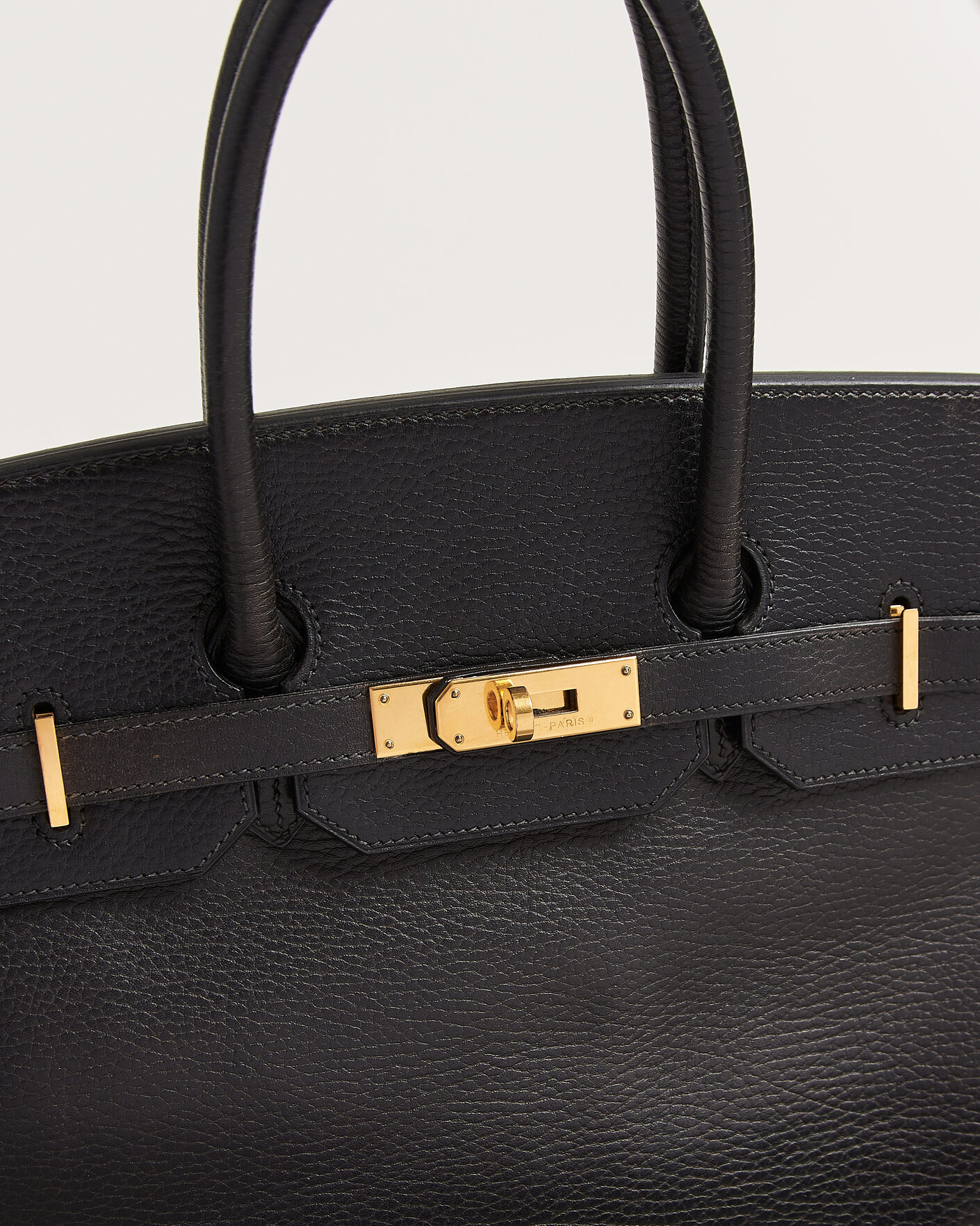 Heren | Pre-Owned & Vintage Bags | Hermès Pre-Owned | Birkin 35 Retourné Ardennes Leather Black