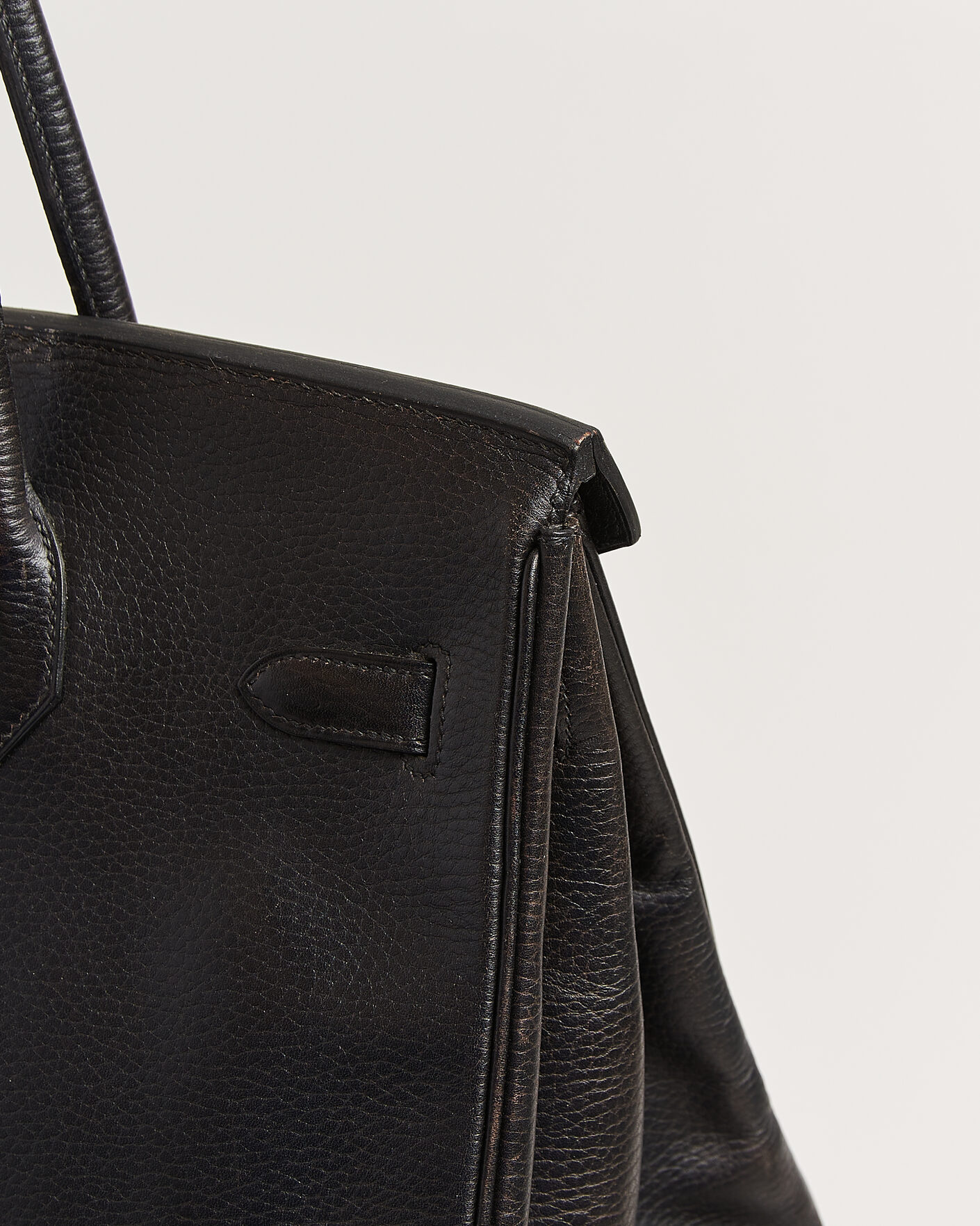 Heren | Pre-Owned & Vintage Bags | Hermès Pre-Owned | Birkin 35 Retourné Ardennes Leather Black