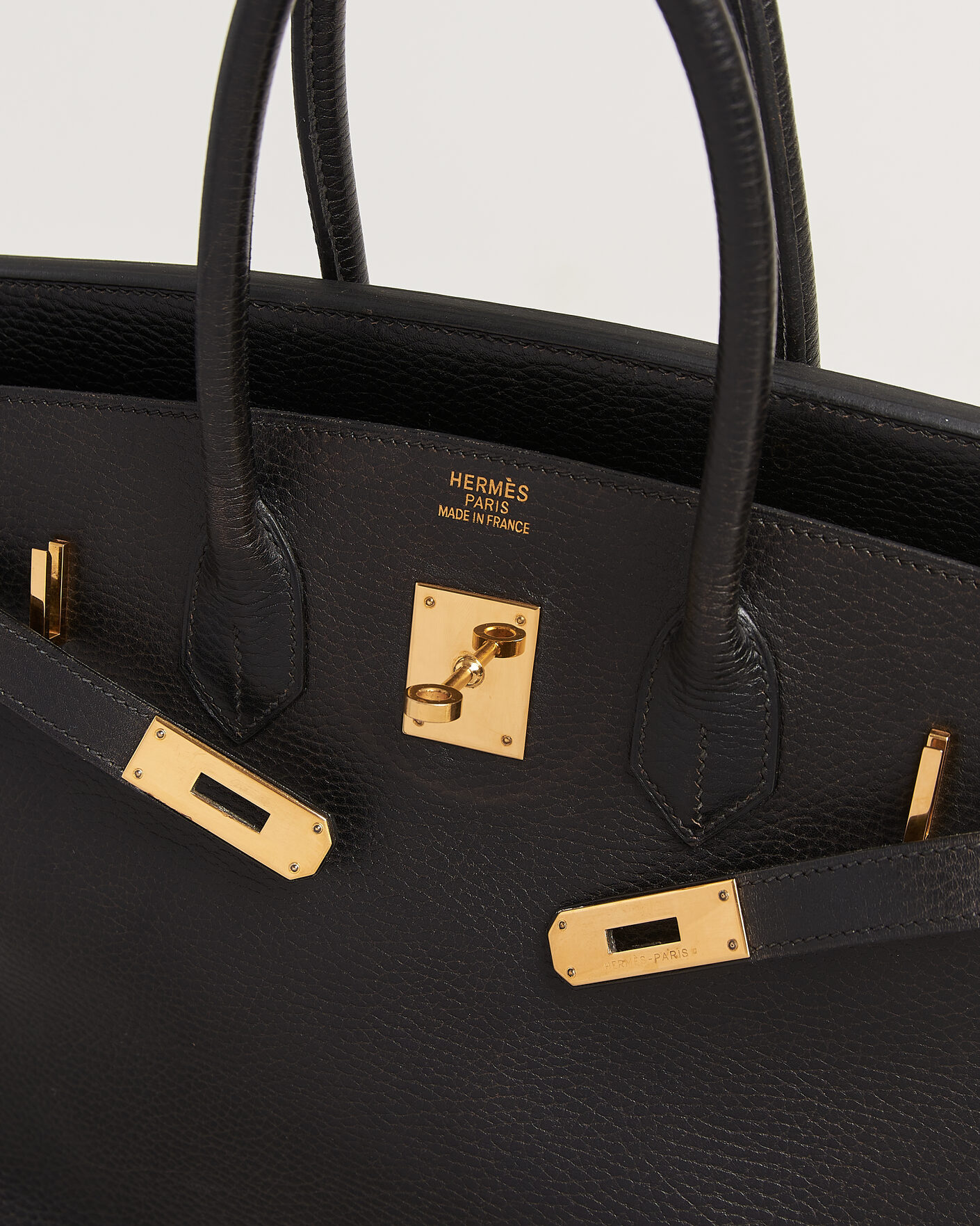 Heren | Pre-Owned & Vintage Bags | Hermès Pre-Owned | Birkin 35 Retourné Ardennes Leather Black