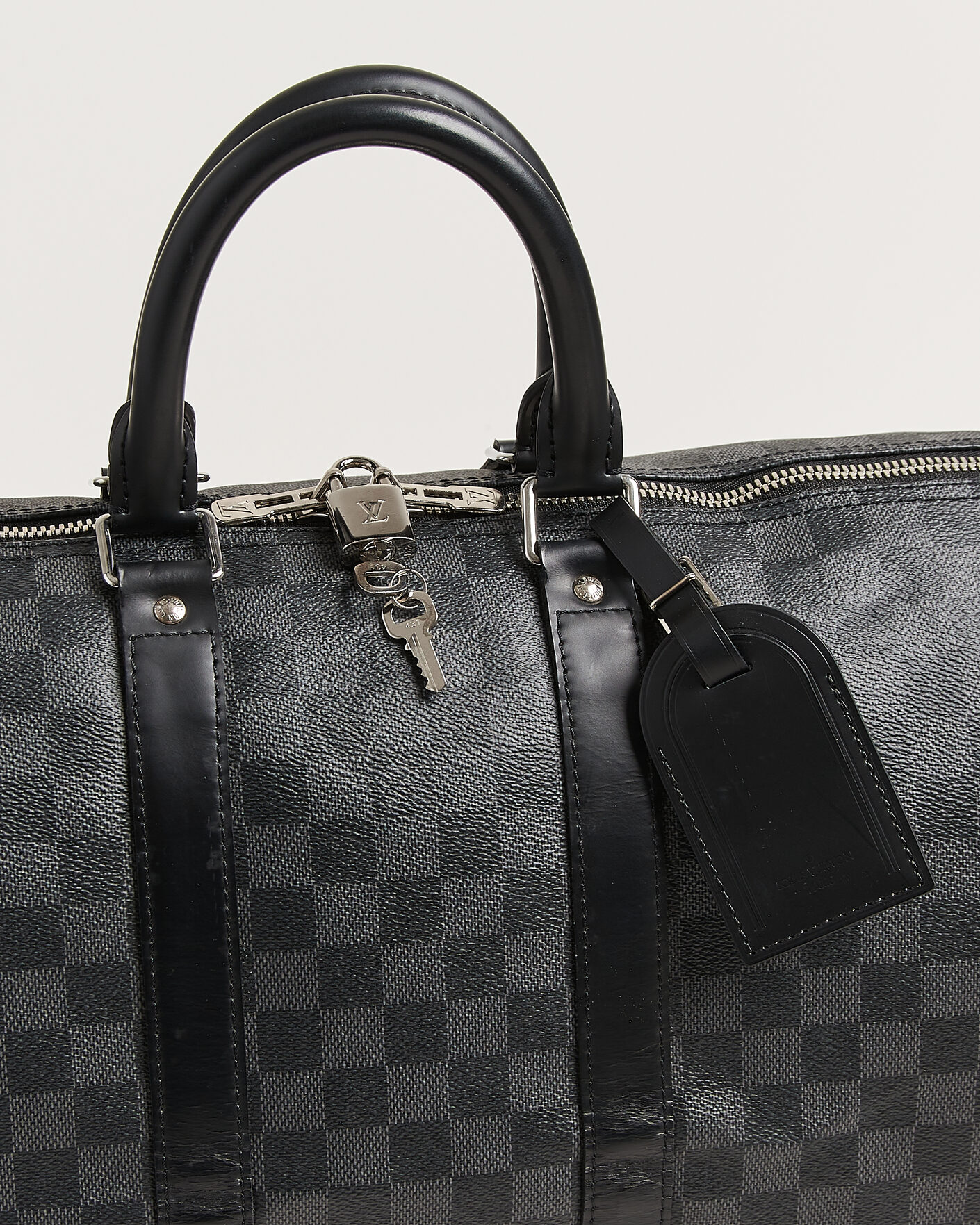 Heren | Pre-Owned & Vintage Bags | Louis Vuitton Pre-Owned | Keepall 45 Bandouliére Damier graphite