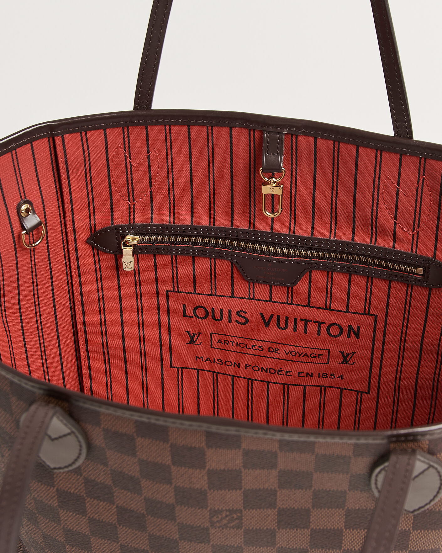Heren | Pre-Owned & Vintage Bags | Louis Vuitton Pre-Owned | Neverfull MM Damier Ebene