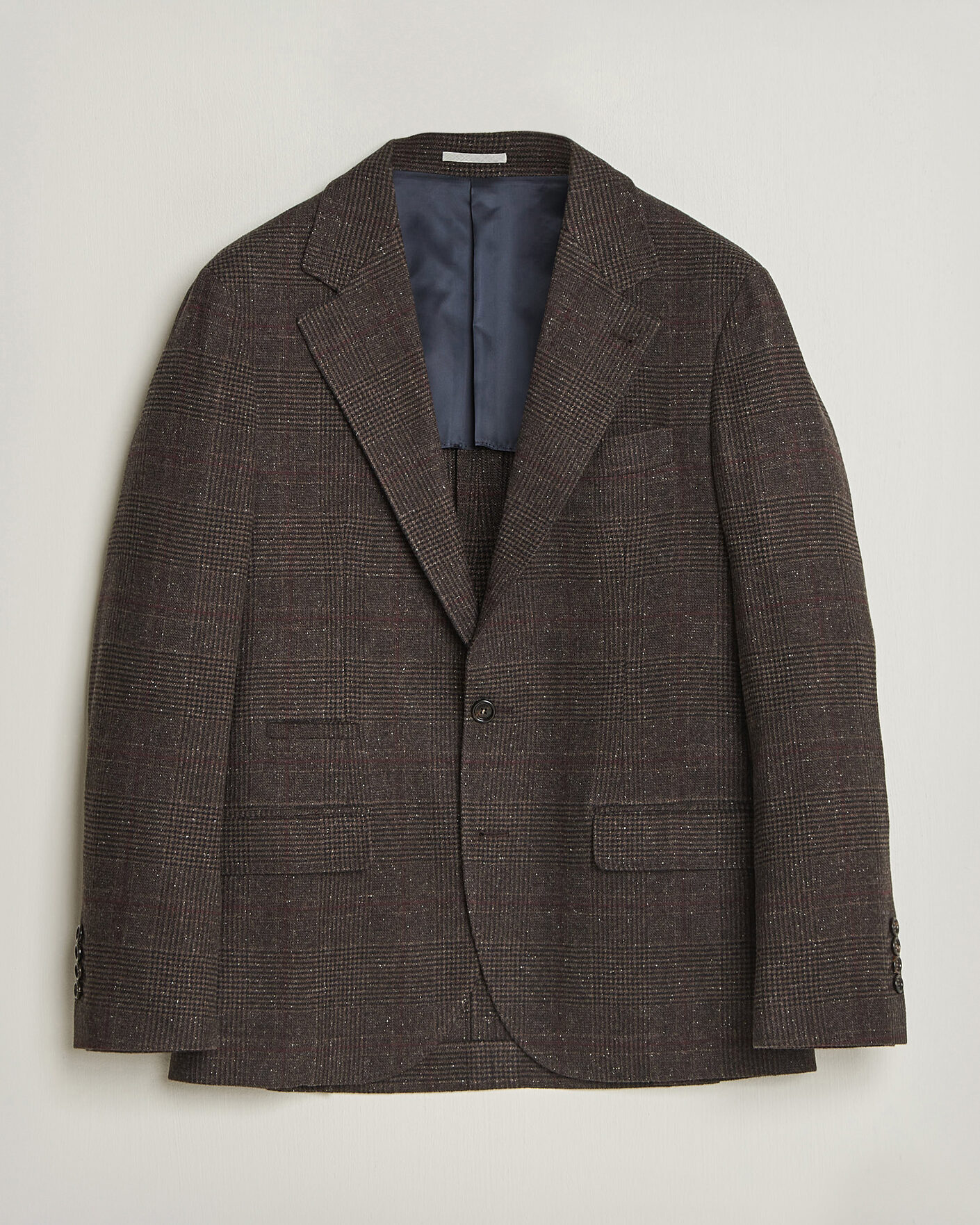 Heren | Blazers | Brunello Cucinelli | Cashmere/Silk Prince Of Wales Blazer Dark Brown